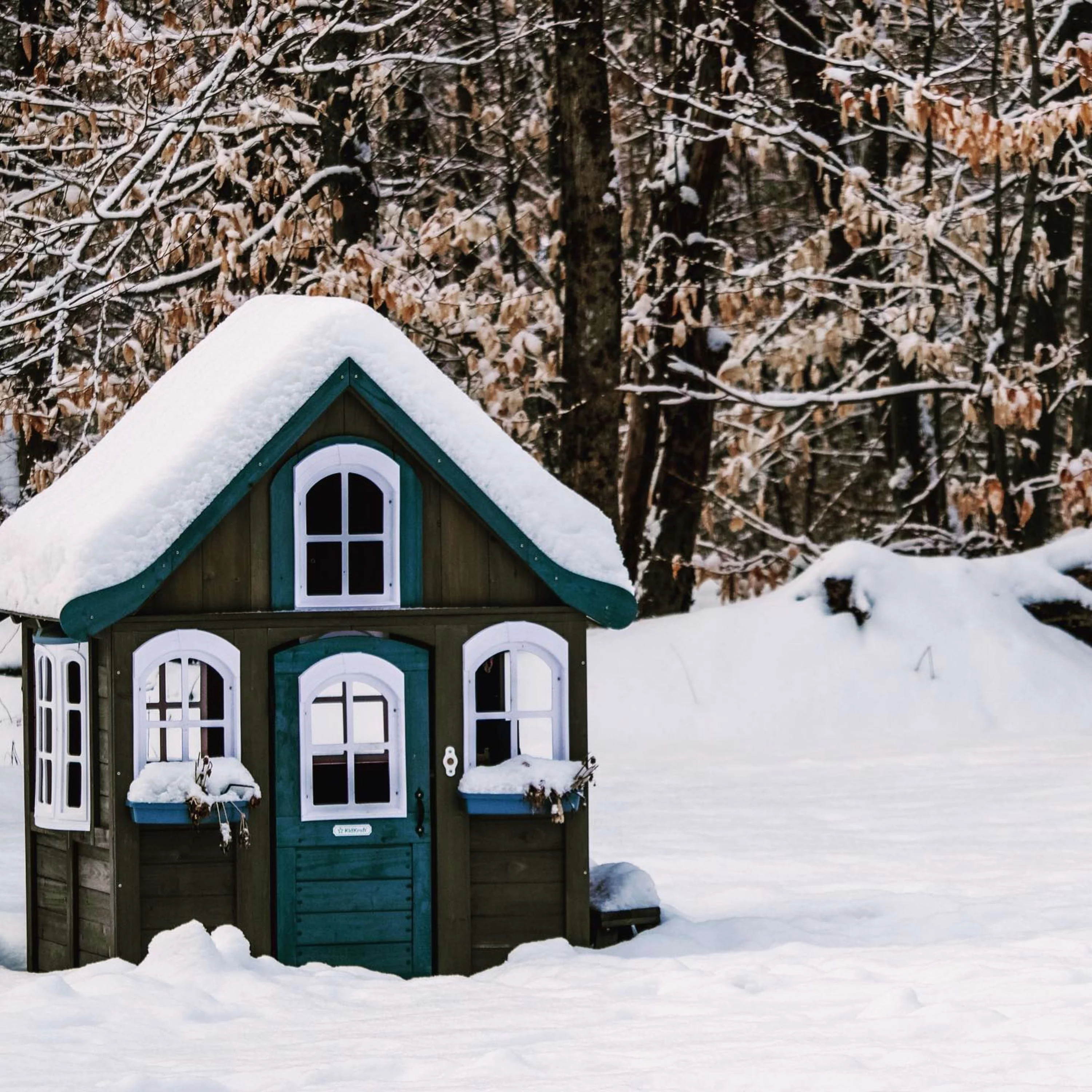 KidKraft Forestview II Wooden Outdoor Playhouse with Kitchen - Womvr