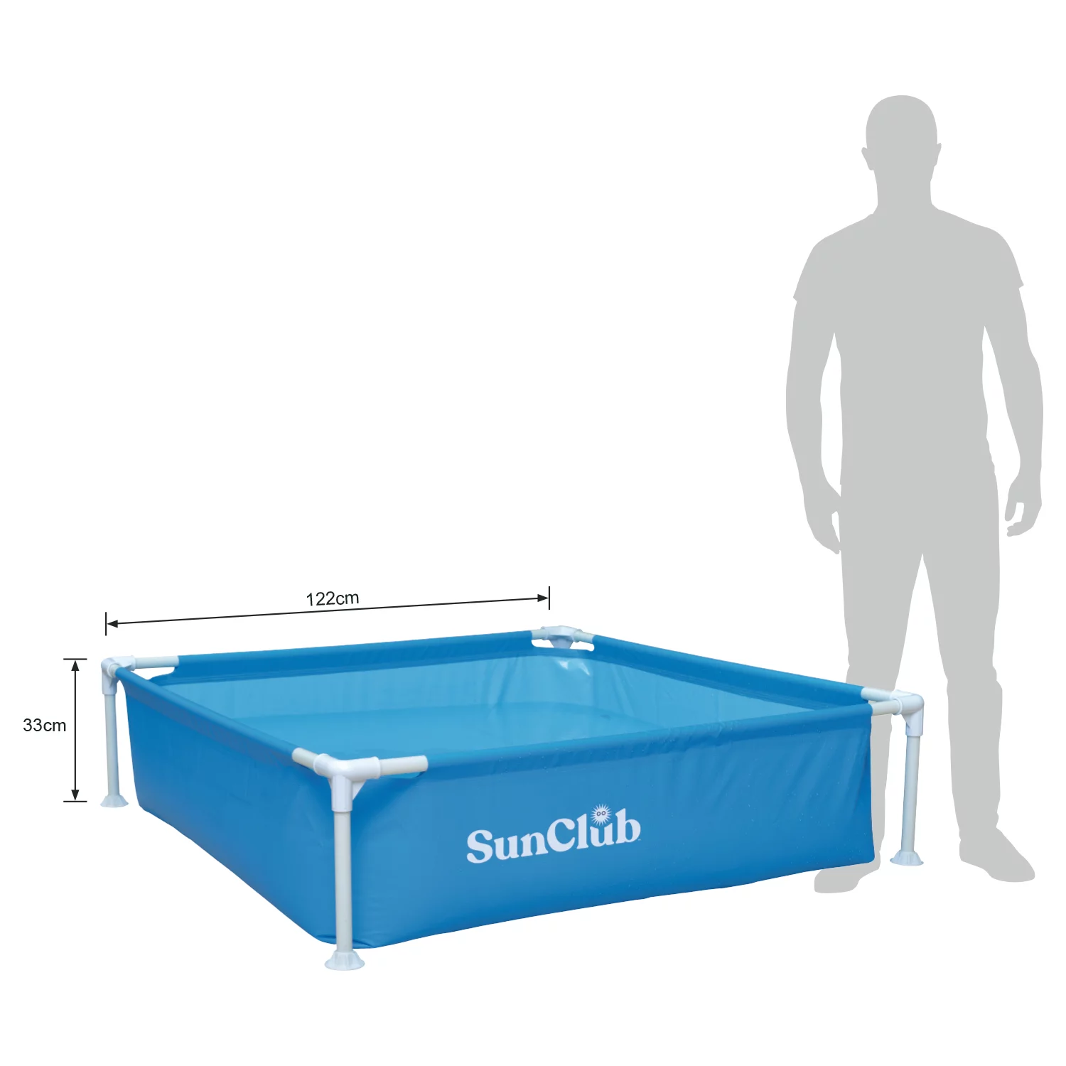 JLeisure Avenli 15 Foot x 36 Inch Steel Frame Above Ground Swimming Pool - Womvr