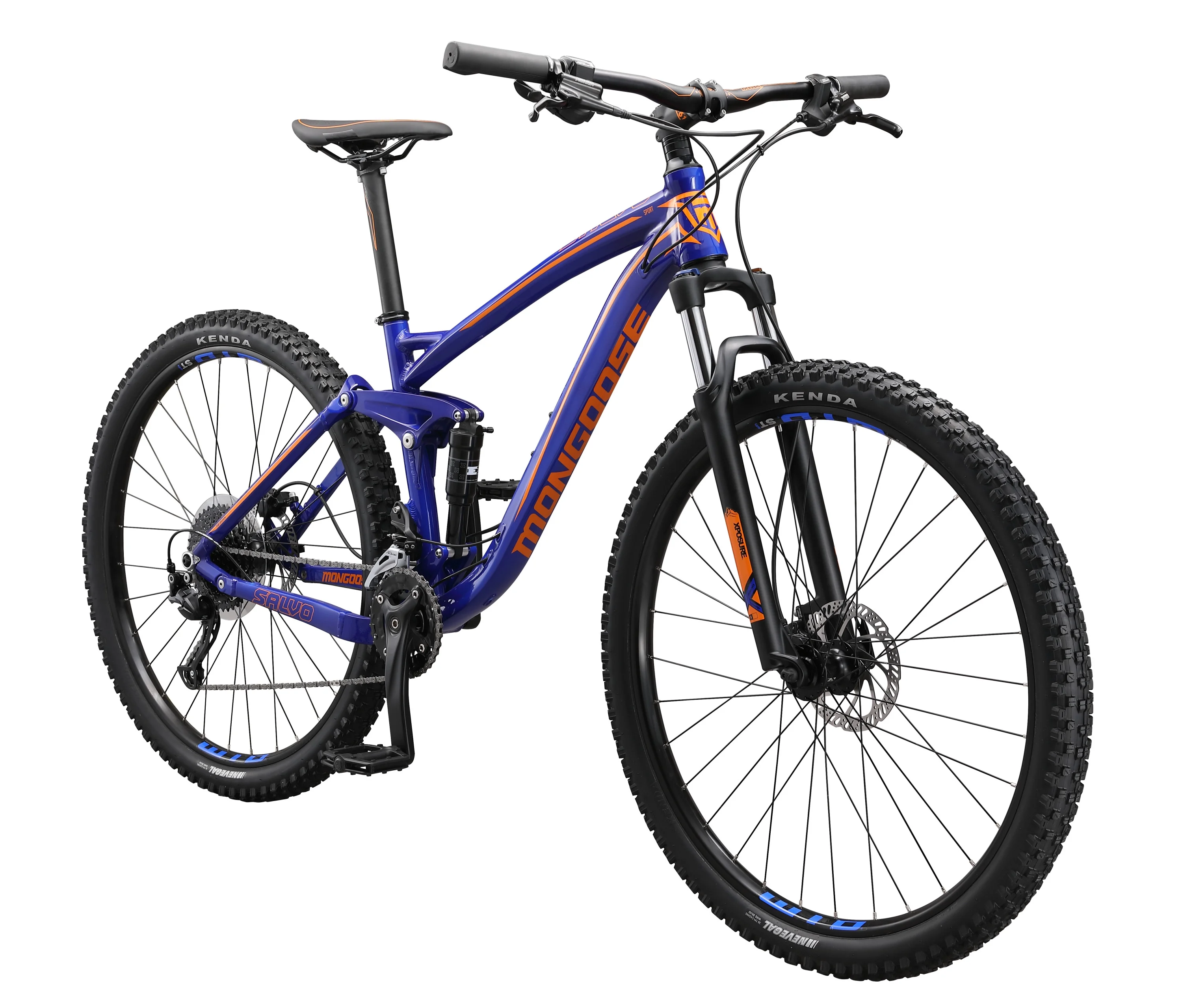 Mongoose Salvo 29 Sport Adult Unisex 29-in. Full Suspension Mountain Bike, Blue - Womvr