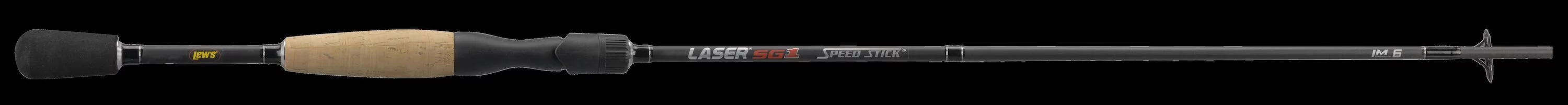 Lew's Laser SG1 Speed Stick Spinning Fishing Rod, 7-Foot 2-Piece Rod, Black - Womvr