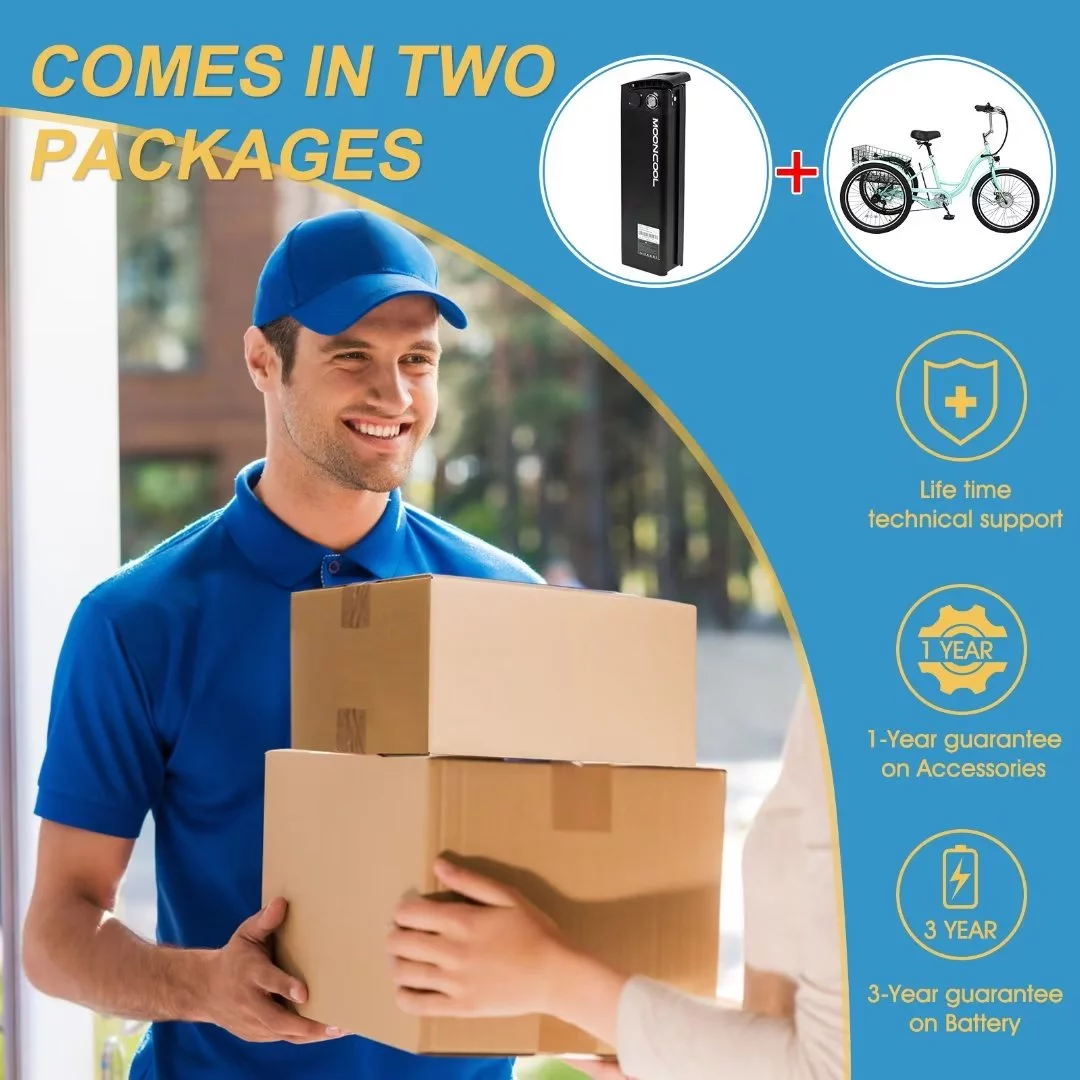 Docred 3 Wheel Electric Bike, 15.5 mph 500W Electric Tricycles for Adult .36V 7 Speeds Electric Trike,24In - Womvr