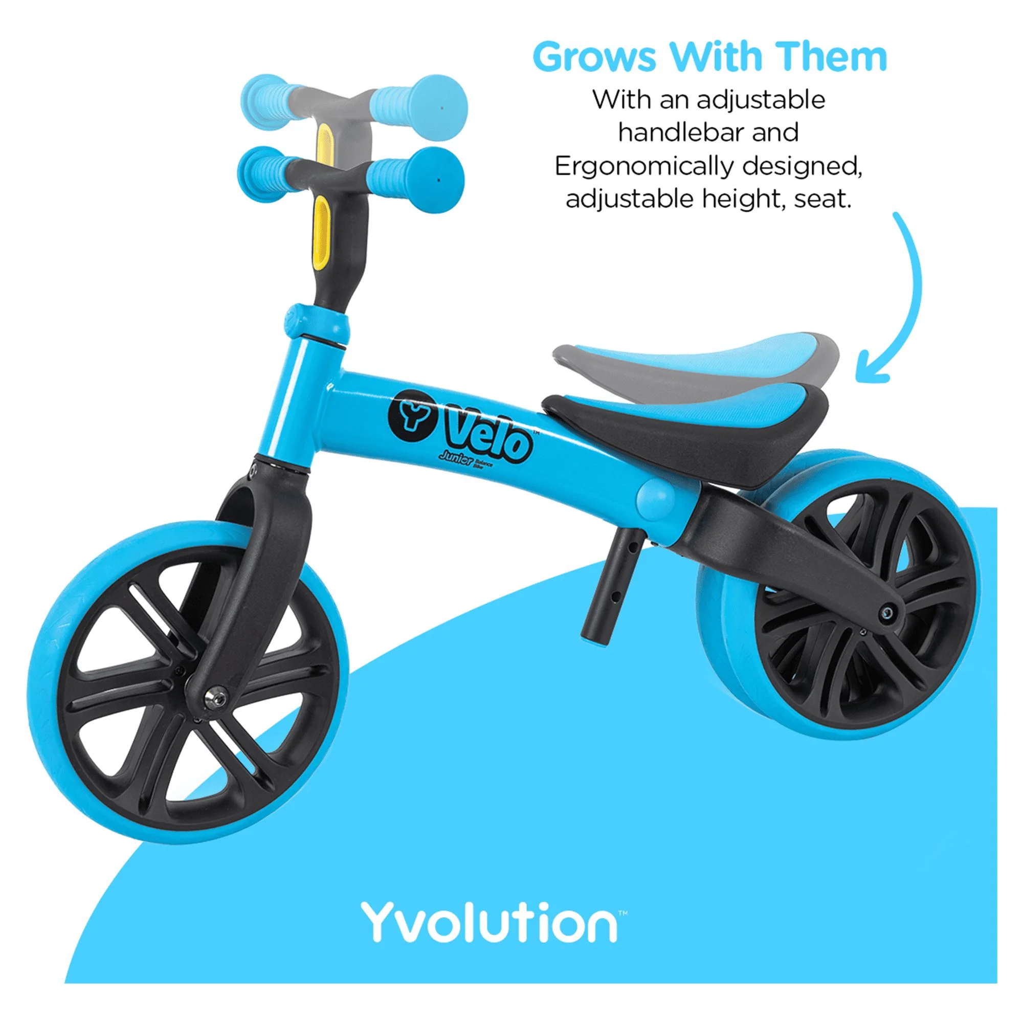 Yvolution Velo Toddler Balance Bike 9'' Wheel (Red) Boys and Girls, 18 Months to 3 Years Old - Womvr