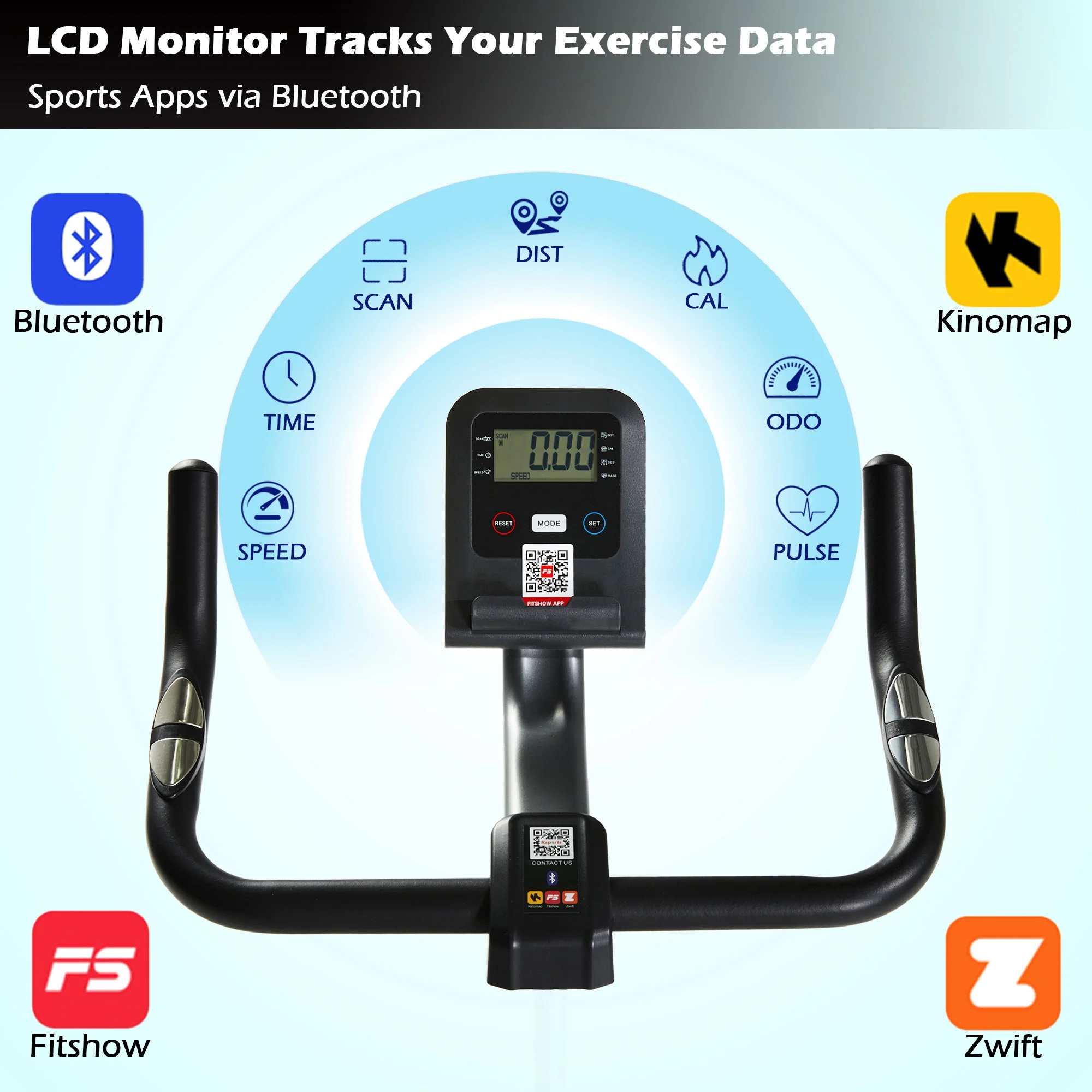 Ksports Wool Felt Resistance Exercise Bike with Ab Workout Function - Womvr