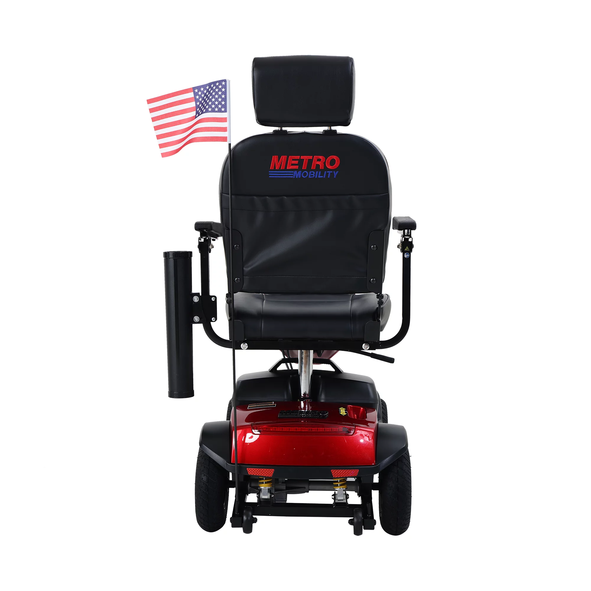 Folding Mobility Scooters for Seniors Adults, 4 Wheels Outdoor Compact Electric Powered Mobile Wheelchair Device for Elderly, Collapsible and Compact for Travel (MAX Plus Red) - Womvr