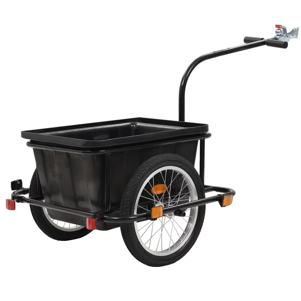 vidaXL Bike Cargo Trailer Black 50 L, 91773 - Womvr