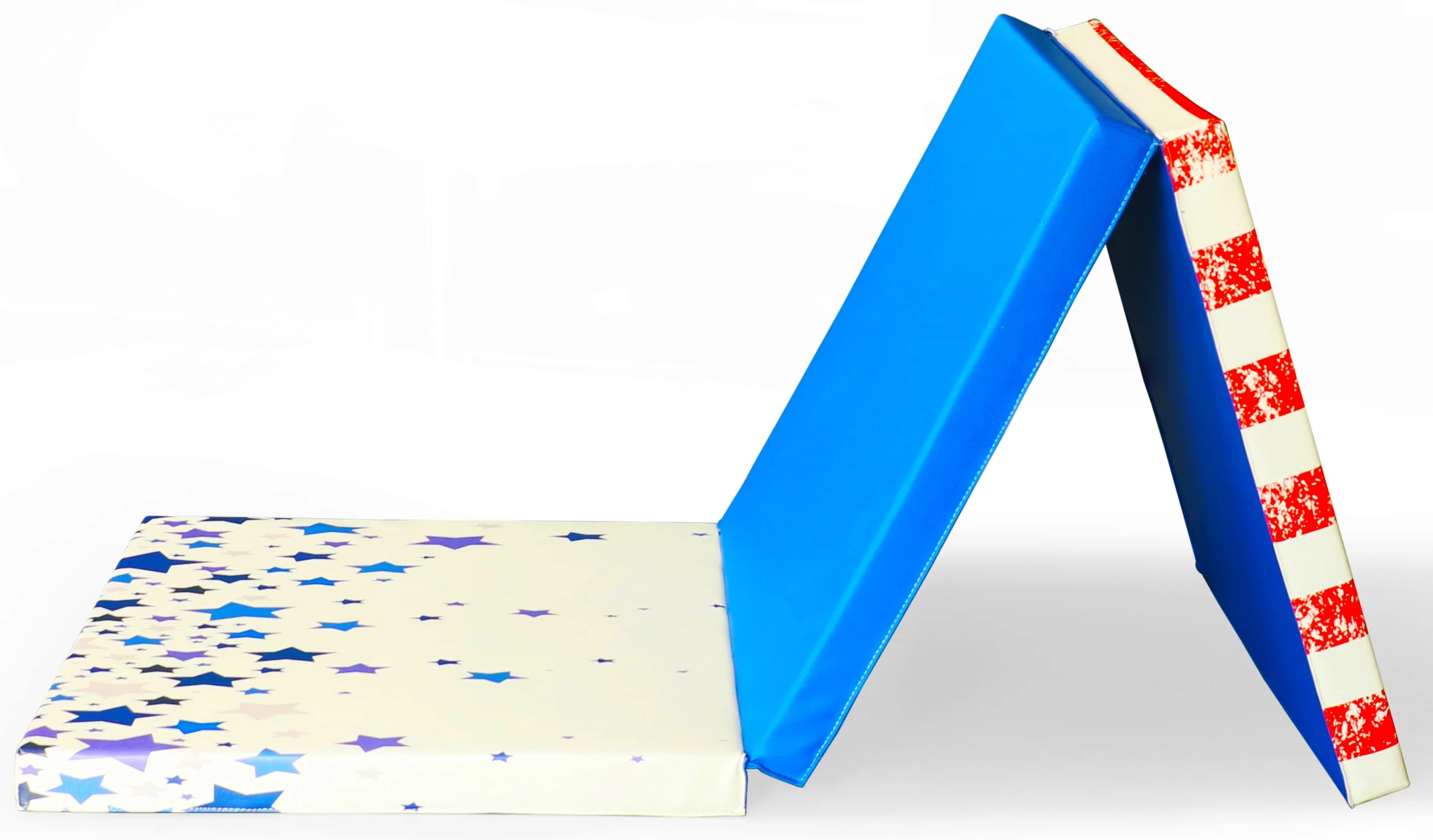 BalanceFrom 6 Ft. x 2 Ft. x 2 In. Three Fold Folding Exercise Mat with Carrying Handles for MMA, Gymnastics and Home Gym, Black - Womvr