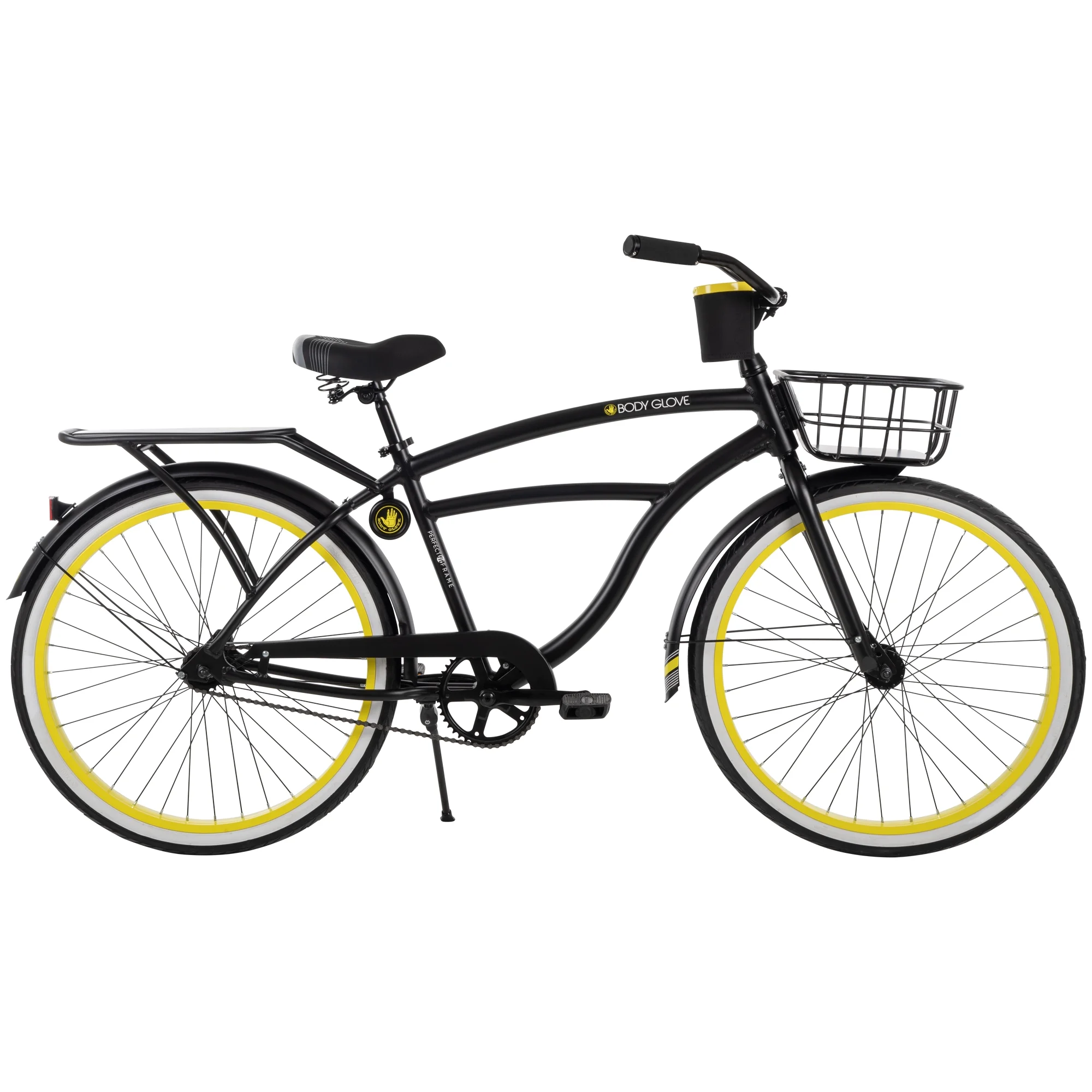 Body Glove 26 inch Mens Beach Cruiser Bike, Black, by Huffy - Womvr