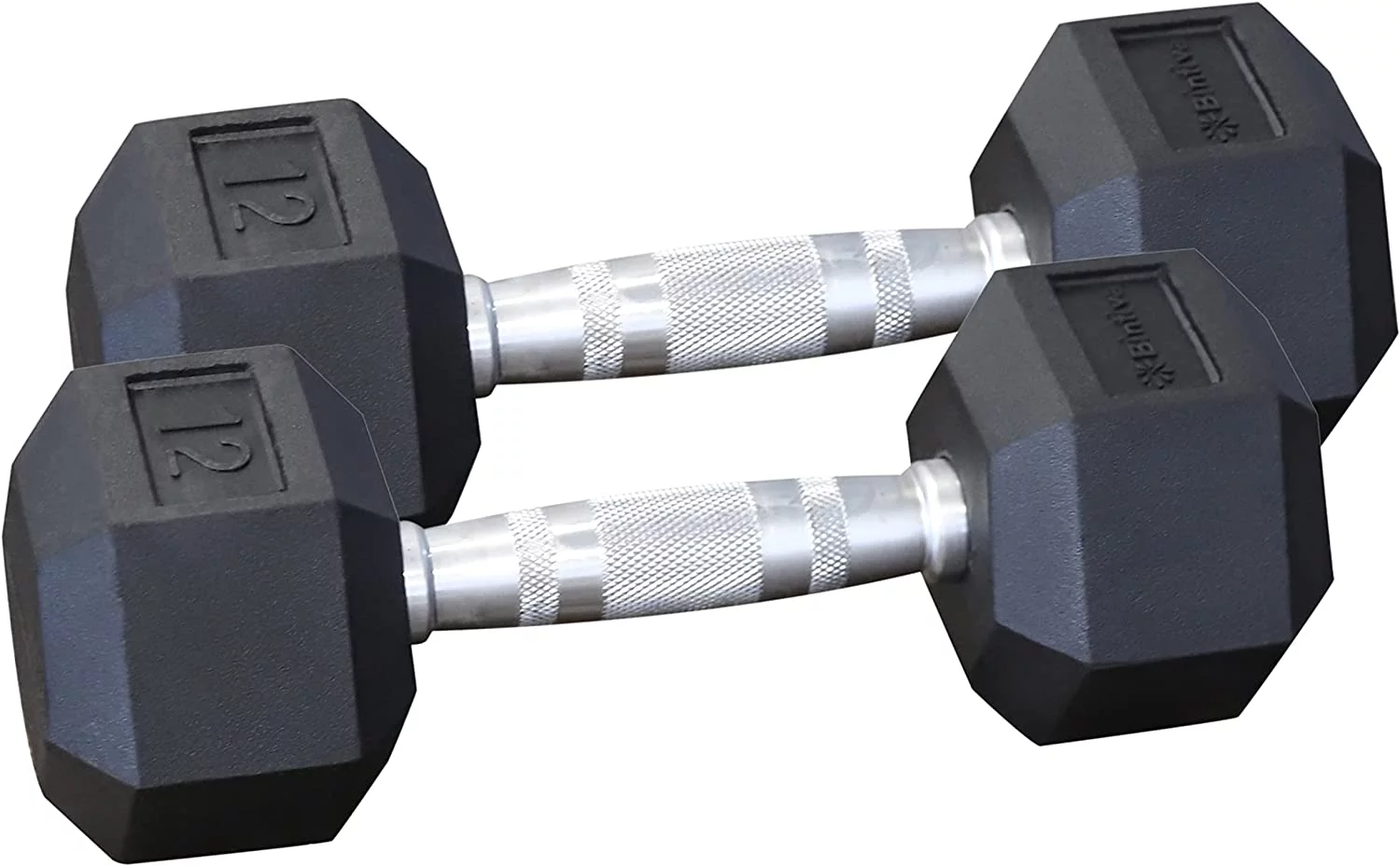 Rubber Coated Hexagon Dumbbells - Pairs - Encased Hand Weights for Men and Women - Womvr