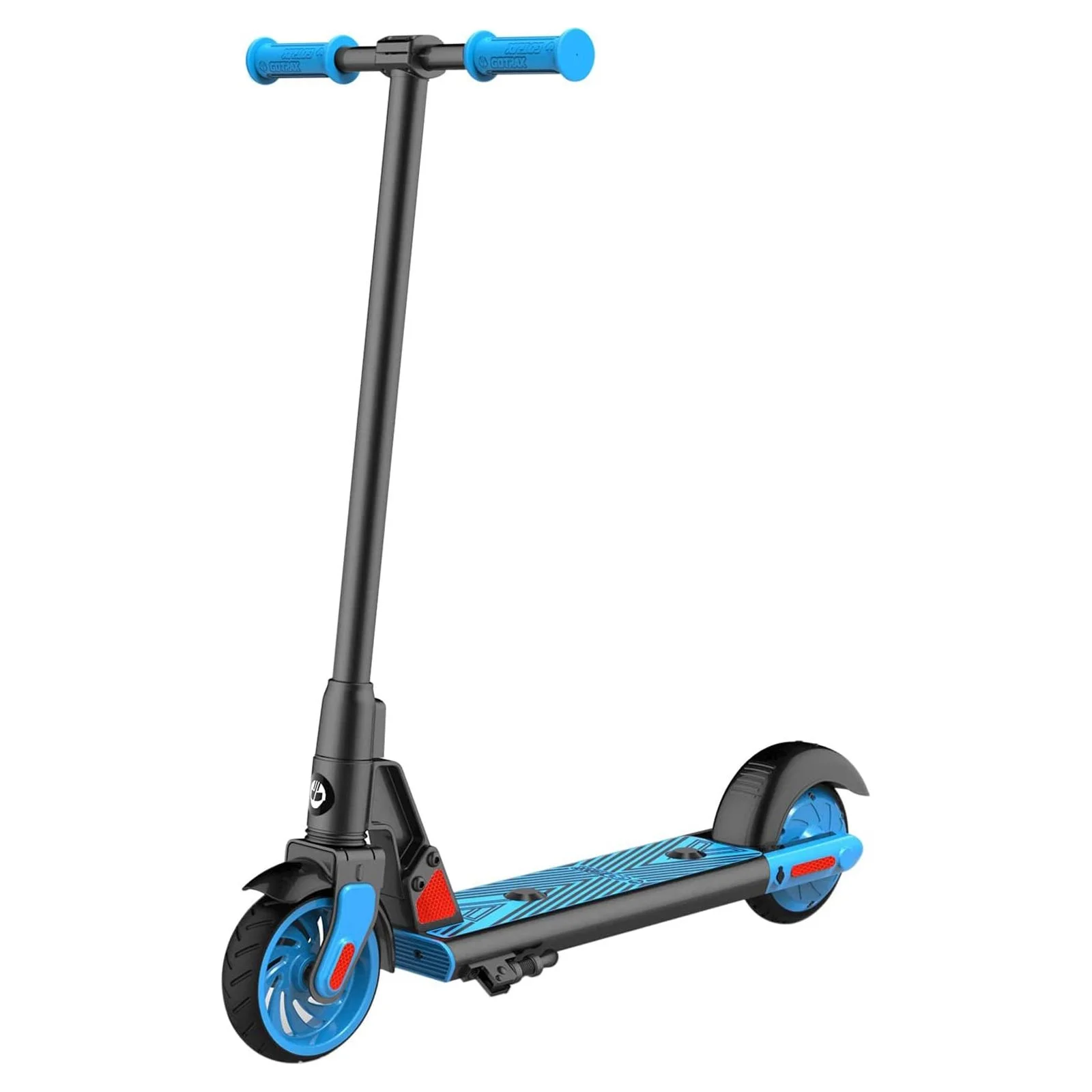 GOTRAX GKS Electric Scooter with 6 In. Solid Tires, 50.4 Wh Lithium Battery up 4 miles, 150W Motor up 7.5 mph for 6-12 Year Old Ages Kids, Blue - Womvr
