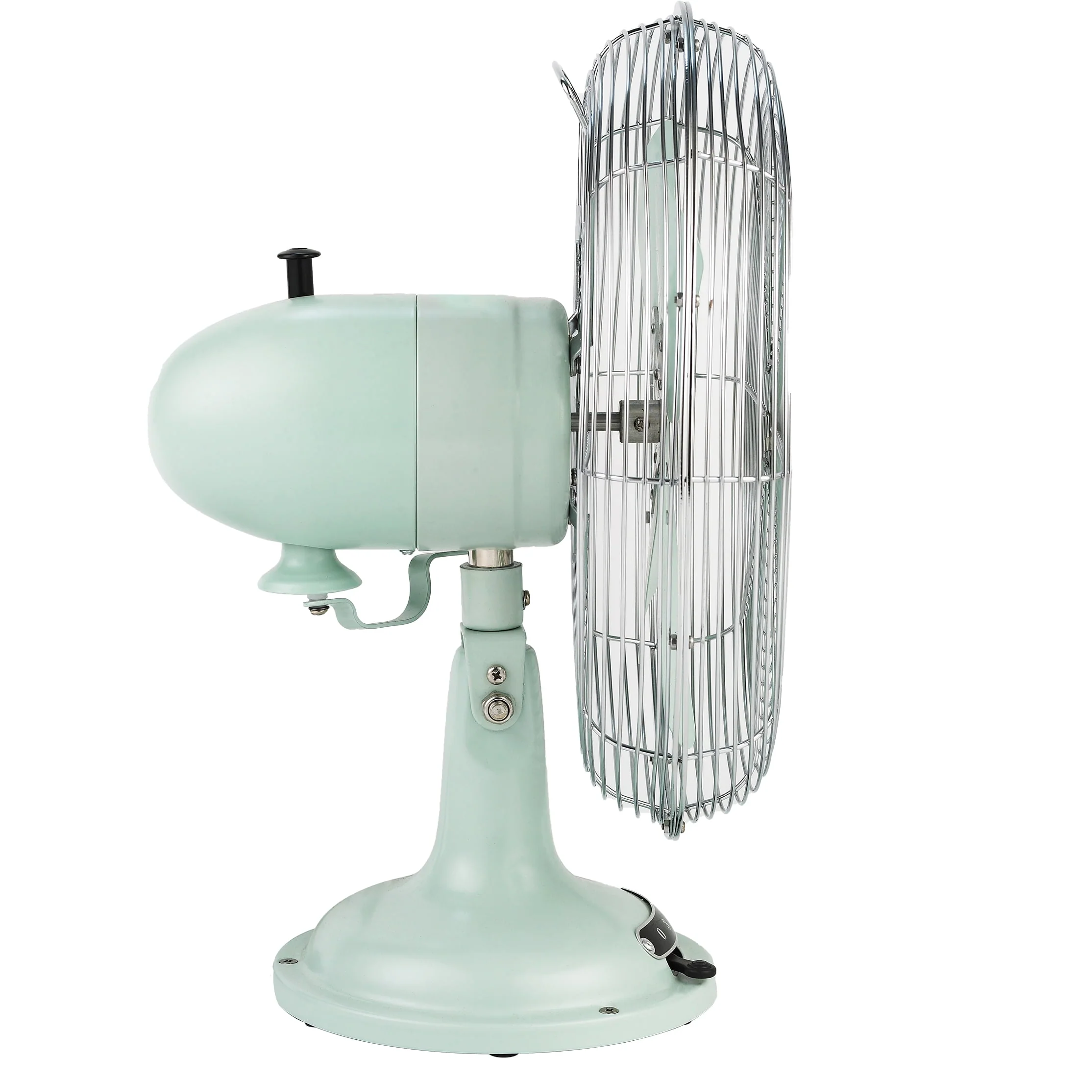 Better Homes & Gardens New 12 inch Retro 3-Speed Metal Tilted-Head Oscillation Table Fan Gold - Womvr