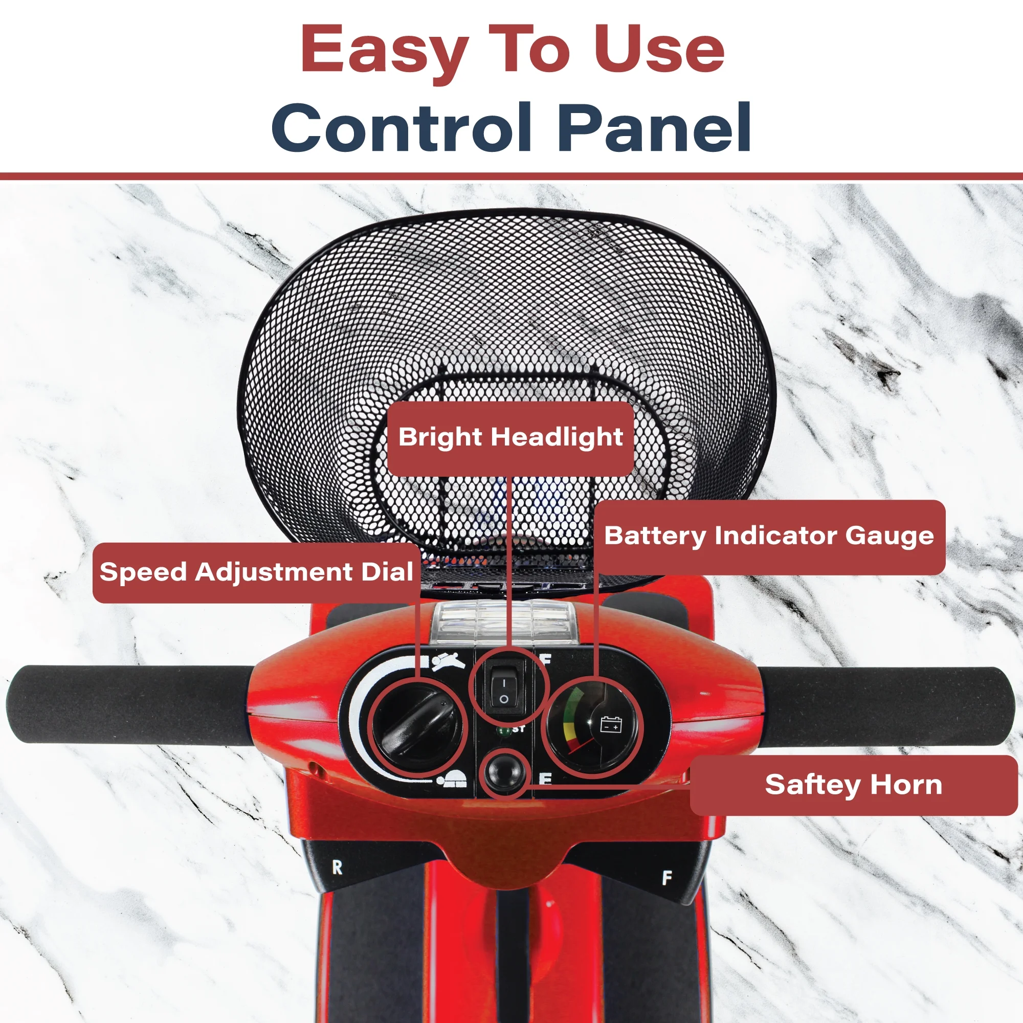 Zipr Traveler 4-Wheel Mobility Scooter - Long Range Senior Scooter - Womvr