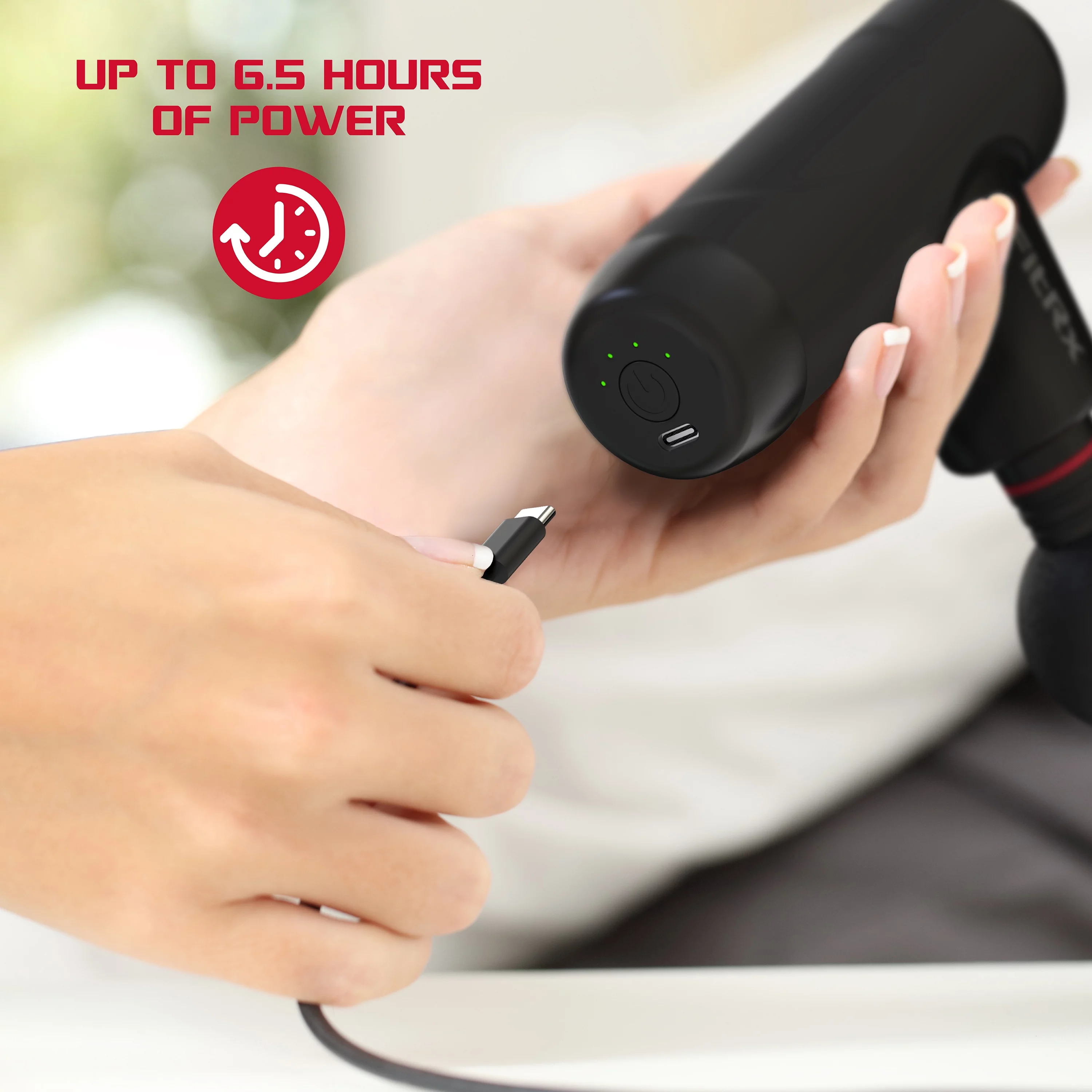 FitRx Mini Pro Neck and Back Massager, Handheld Deep Tissue Muscle Massage Gun - Womvr