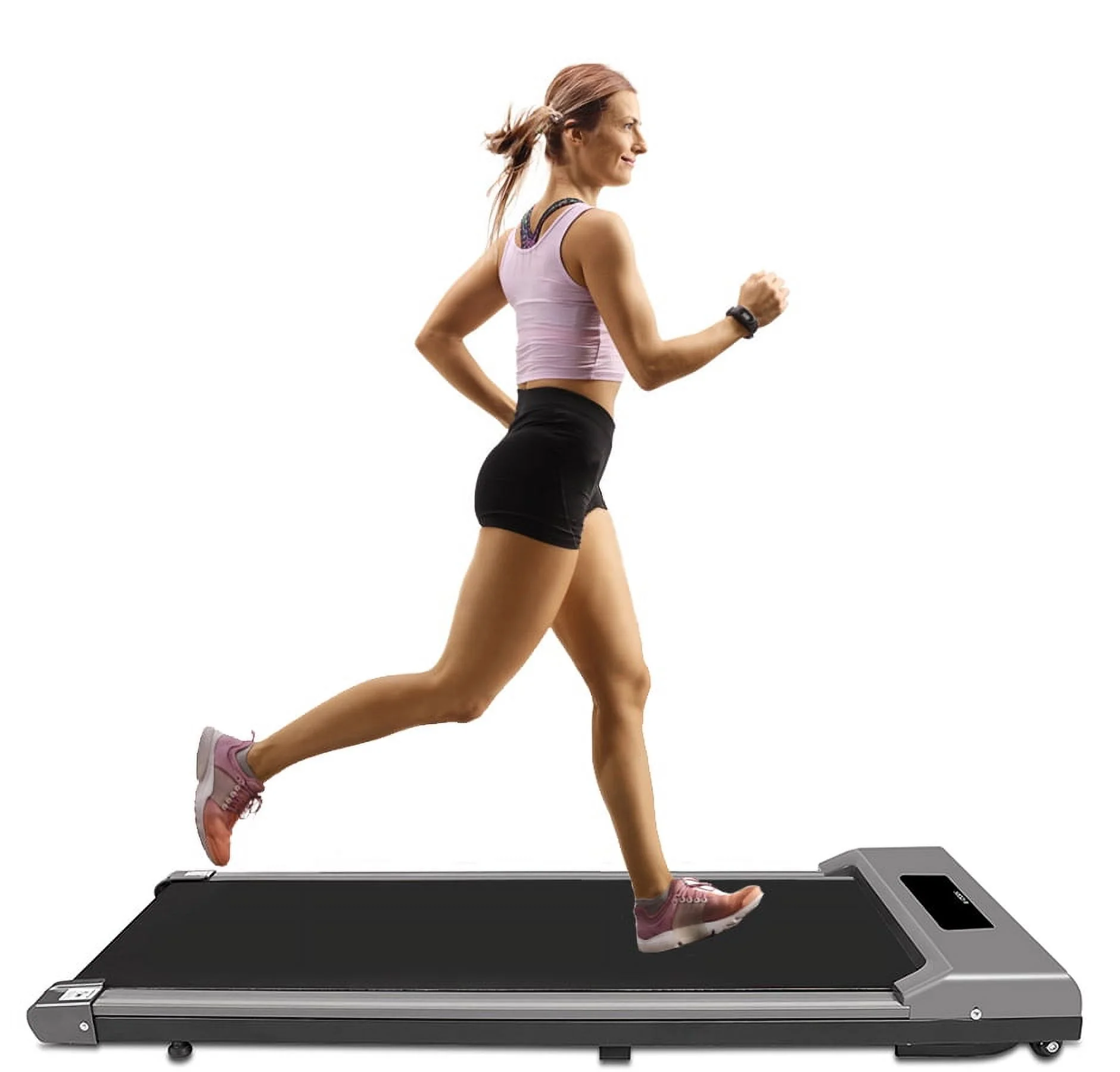 Bigzzia Walking Pad Under Desk Treadmill, Treadmills with Remote Control & LCD Display for Home Office, 265 lbs Max Weight, Gray - Womvr