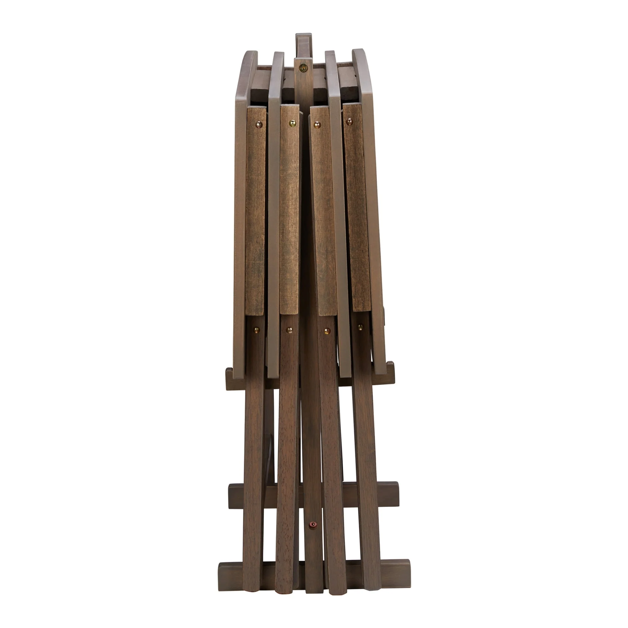 Mainstays 5 Pieces Indoor XL Oversized Tray Table Set, Rustic Grey ( 4 Tables + 1 Rack ) - Womvr