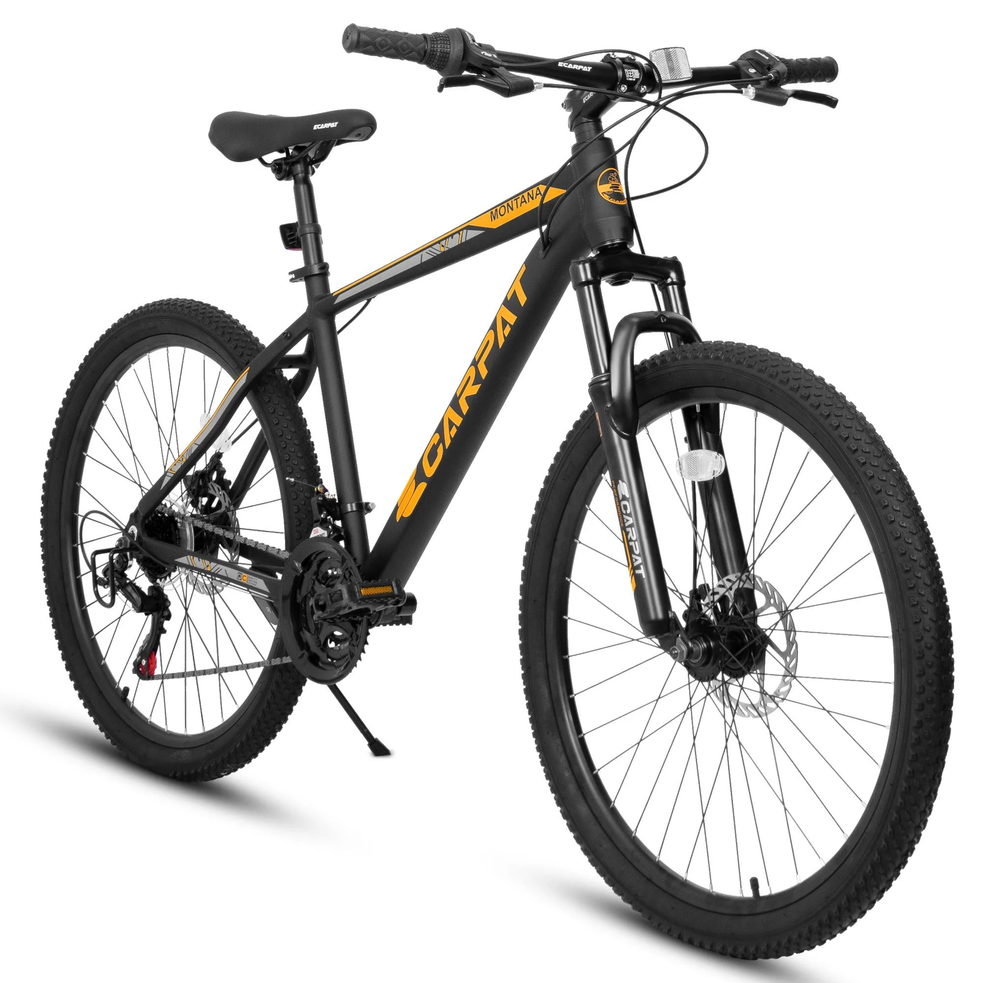24 inch Mountain Bike, Shimano 21 Speed Drive, Dual Disc Brake, Front Suspension MTB For Boy Girl - Womvr