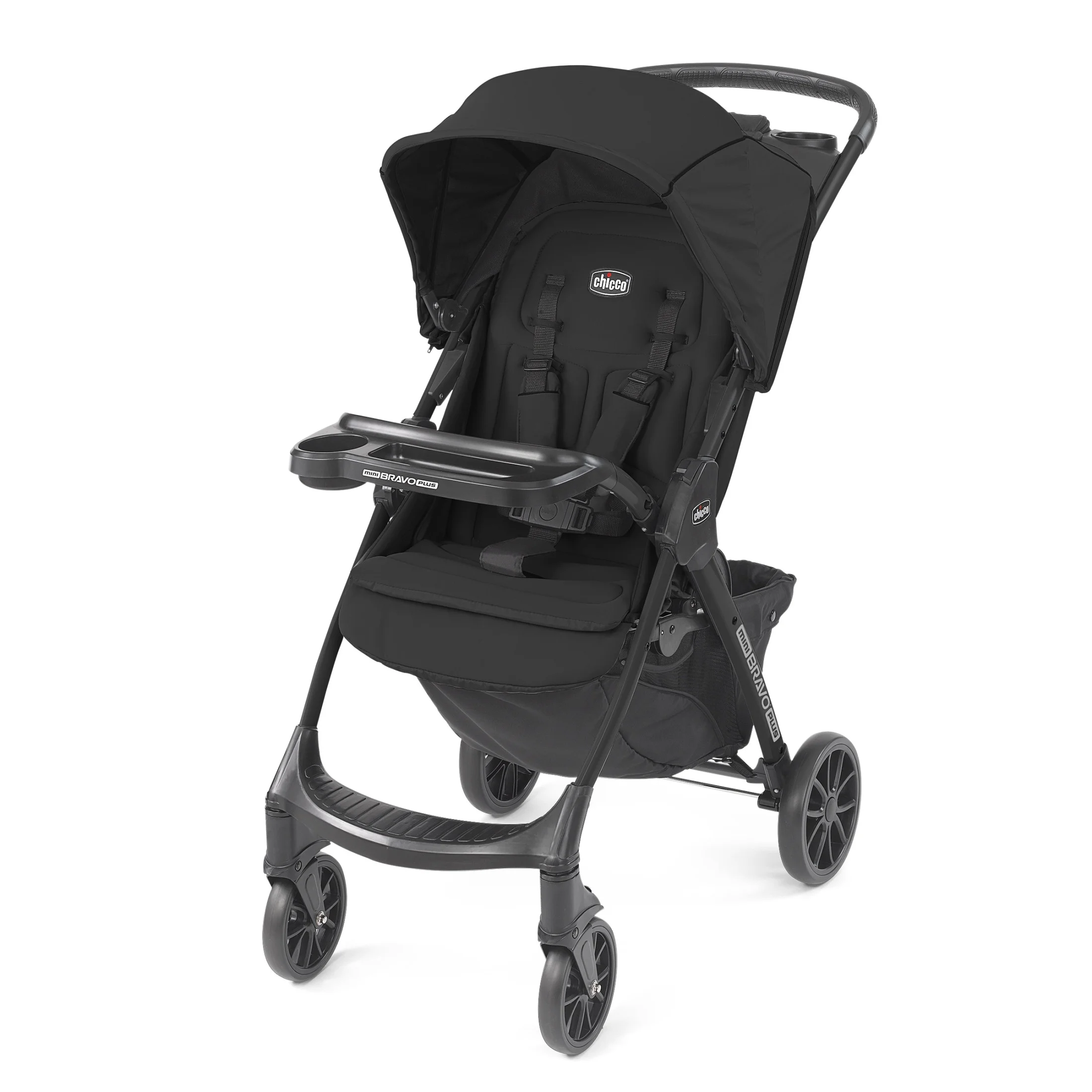 Chicco Mini Bravo Plus Lightweight Stroller - Storm (Black) - Womvr