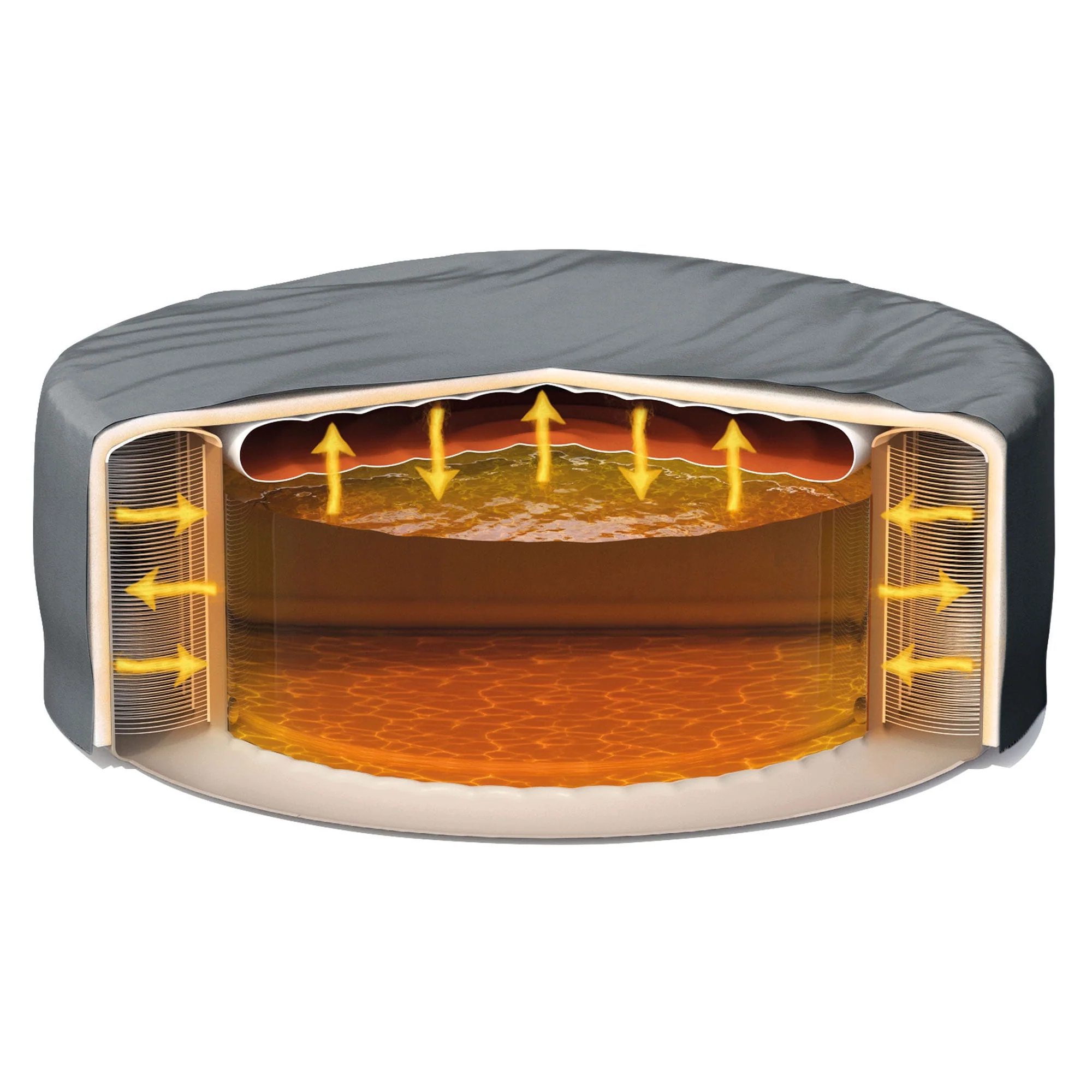 Intex PureSpa Plus Greystone Inflatable Hot Tub Square Jet Spa, 83 x 28