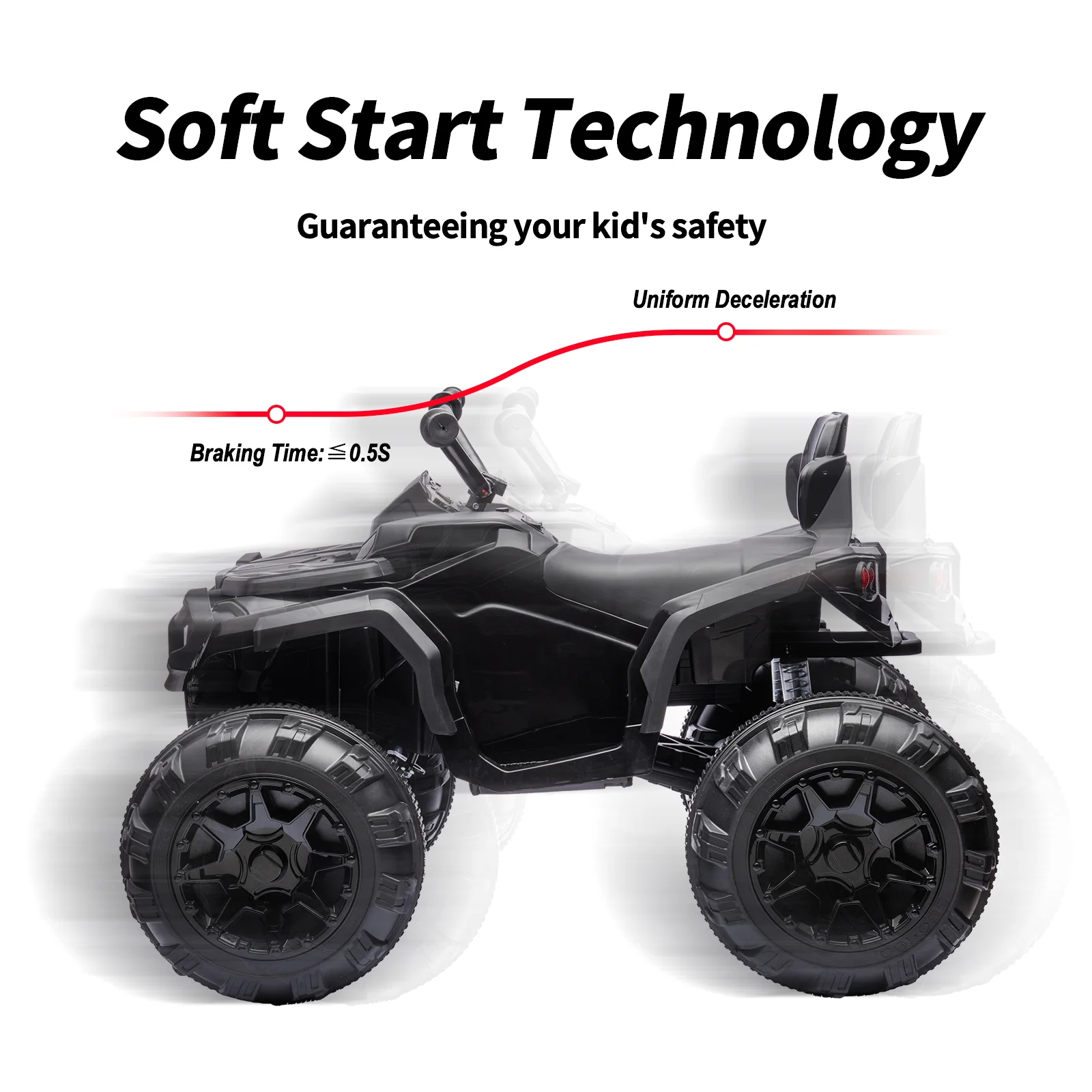 Hikiddo Kids ATV 4 Wheeler, 24V Kids Ride on Toy for Big Kid w/Bluetooth, 400W Motor - Green - Womvr