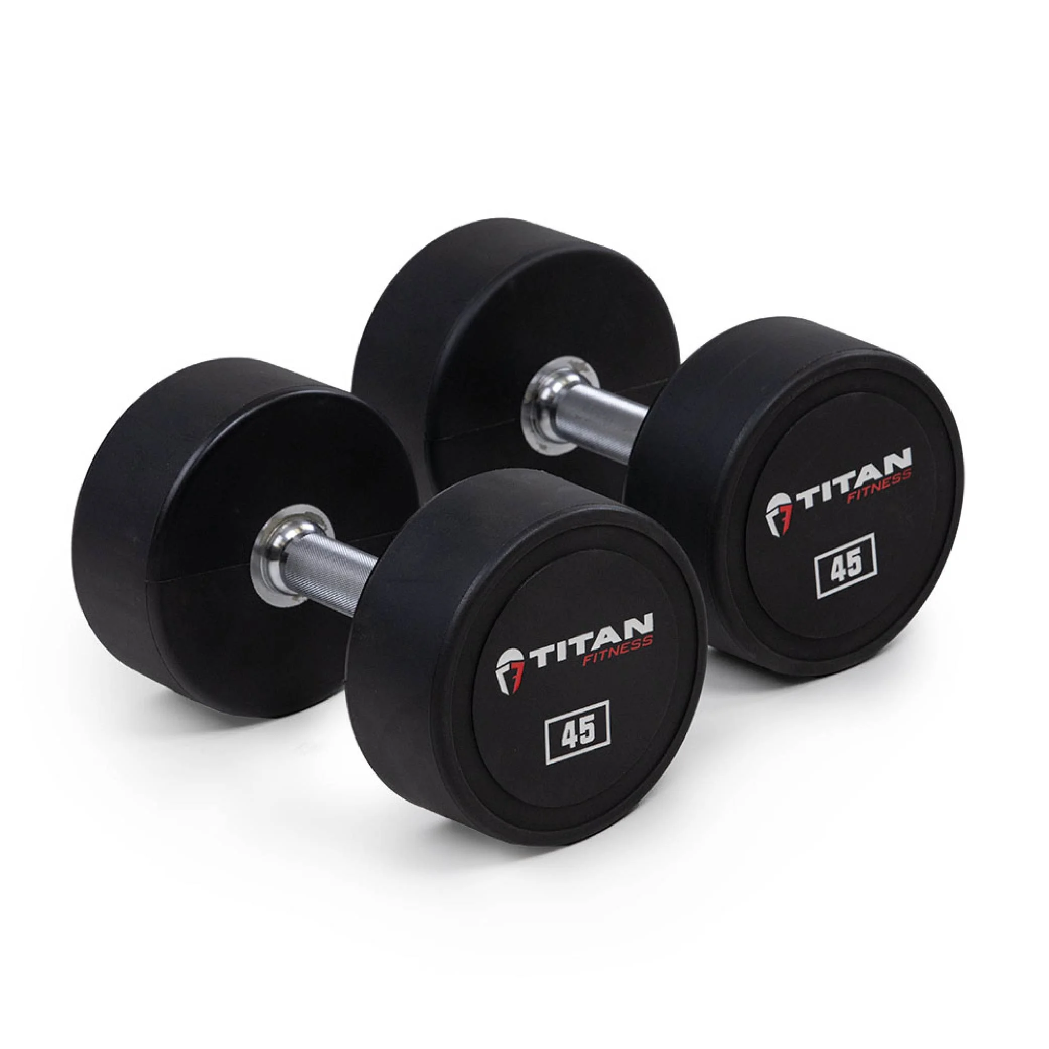 Titan Fitness 25 lb. Pair Round Urethane Dumbbells - Womvr