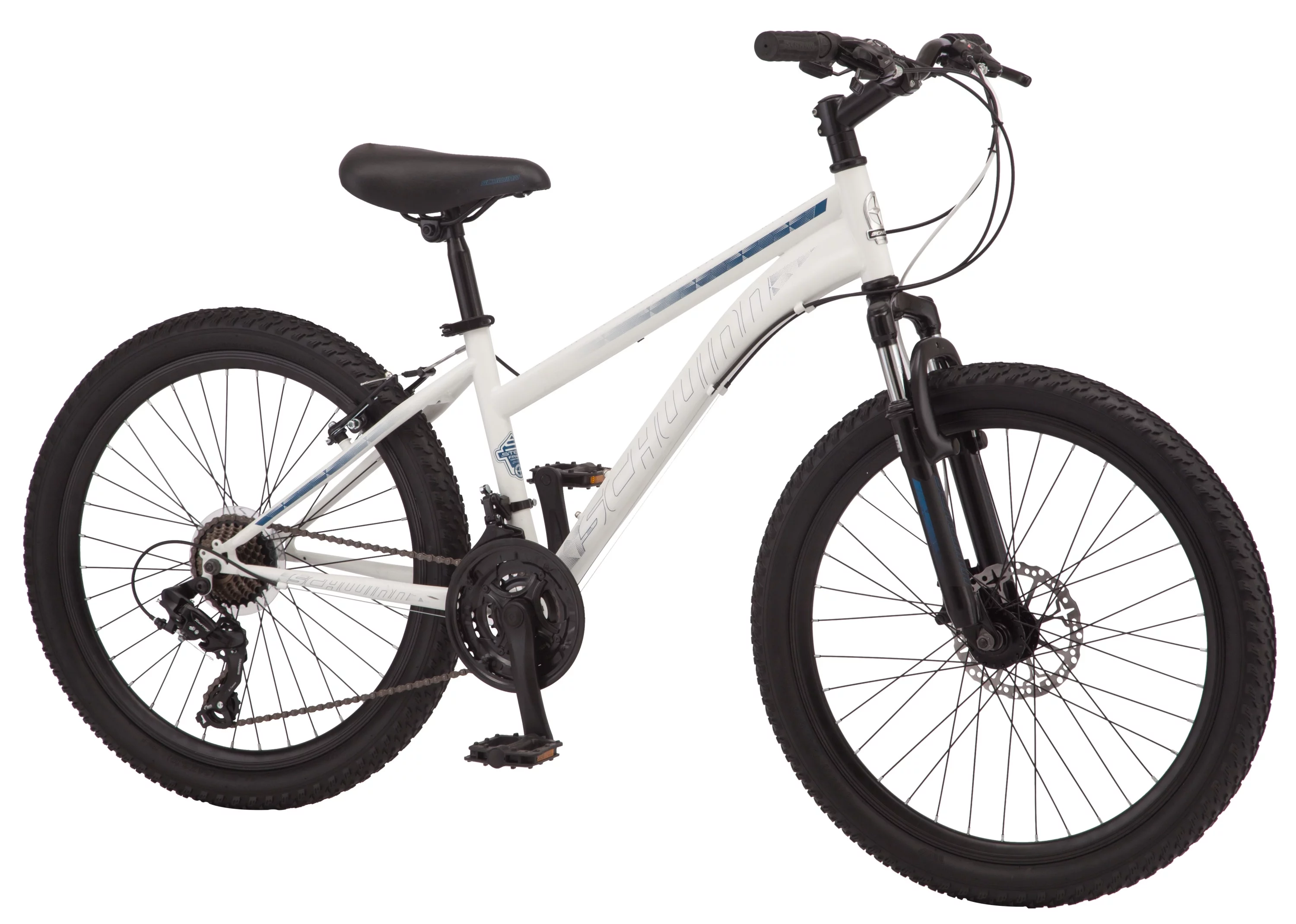 Schwinn Sidewinder Mountain Bike, 24-inch Wheels, 21 Speeds, Black / Teal - Womvr