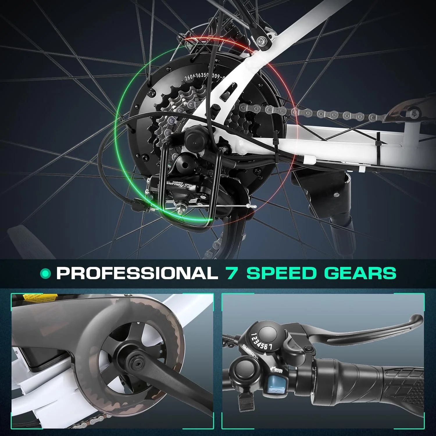 Vivi Electric Bike 26'' Electric Bike for Adults 500W Electric Bike with 48V Removable Battery, Electric Commuter Cruiser Bike 20MPH & 50 Mile City Electric Bike with Cruise Control - Womvr