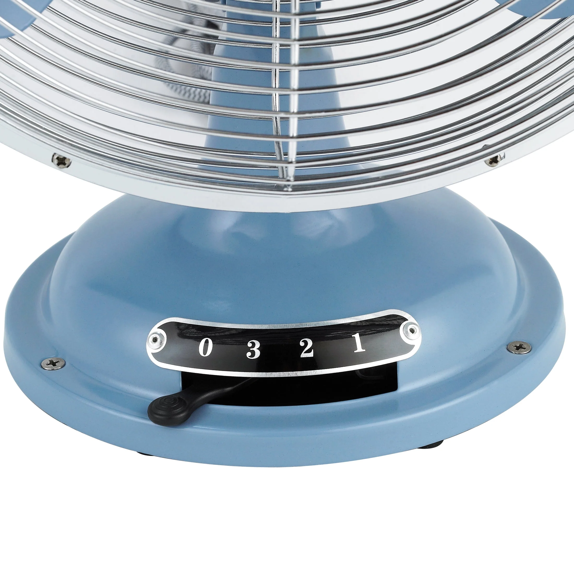 Better Homes & Gardens New 12 inch Retro 3-Speed Metal Tilted-Head Oscillation Table Fan Gold - Womvr