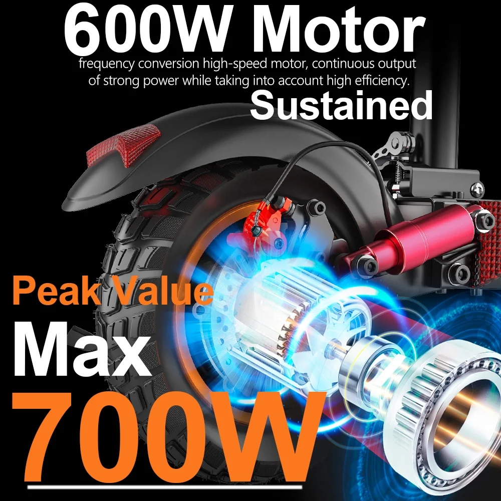 Electric Scooter 28 mph & 25 Miles 700W Kick Scooter, 10