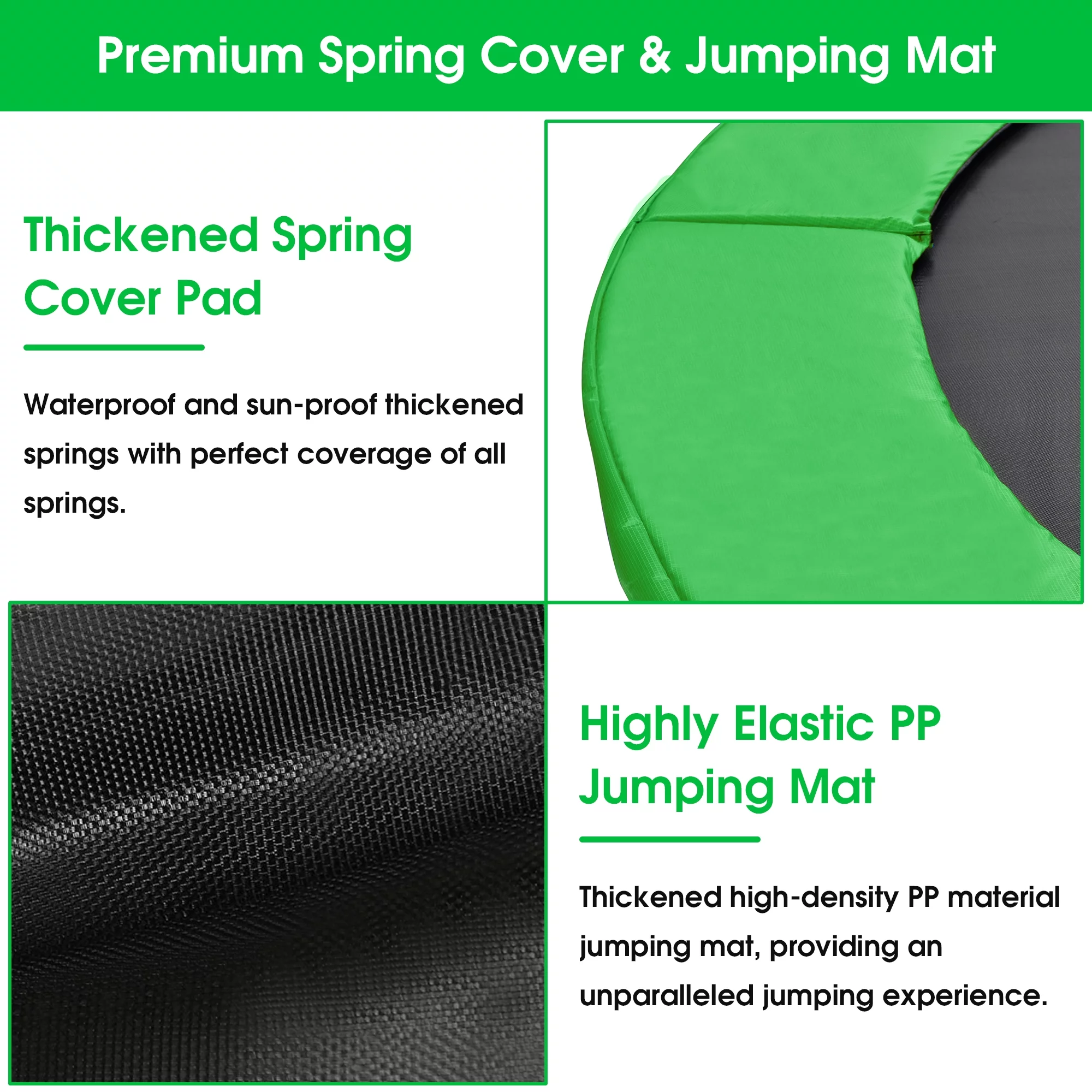 Kumix Trampoline with Enclosure, 1200LBS 12 14 15 16FT Trampoline for Kids Adults, Trampoline with Basketball Hoop, Lights, Sprinkler and Socks, Outdoor Heavy Duty Trampoline - Womvr