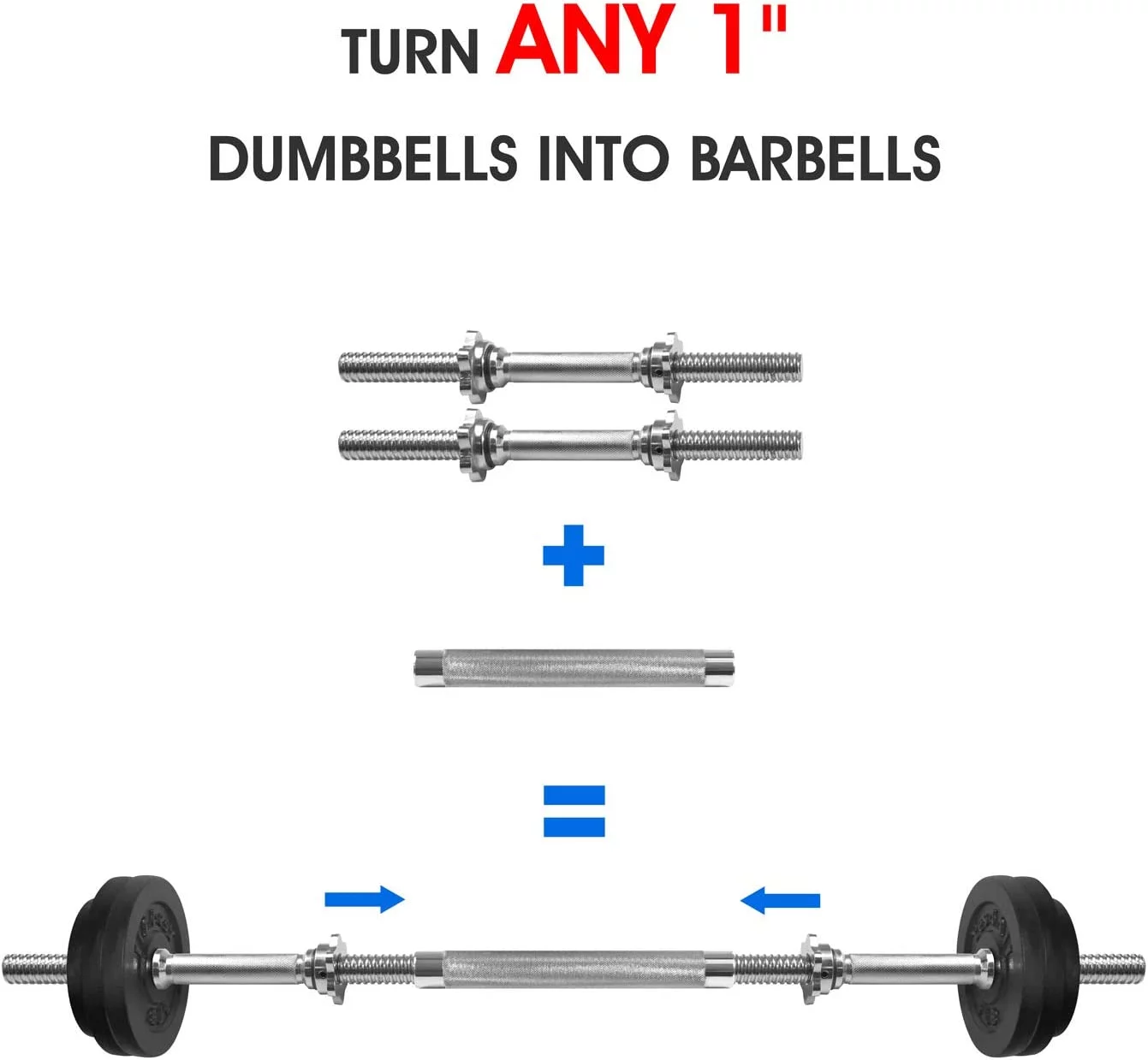 Yes4All 100 lbs Adjustable Dumbbells + Dumbbell Connector, Combo/Set - Womvr