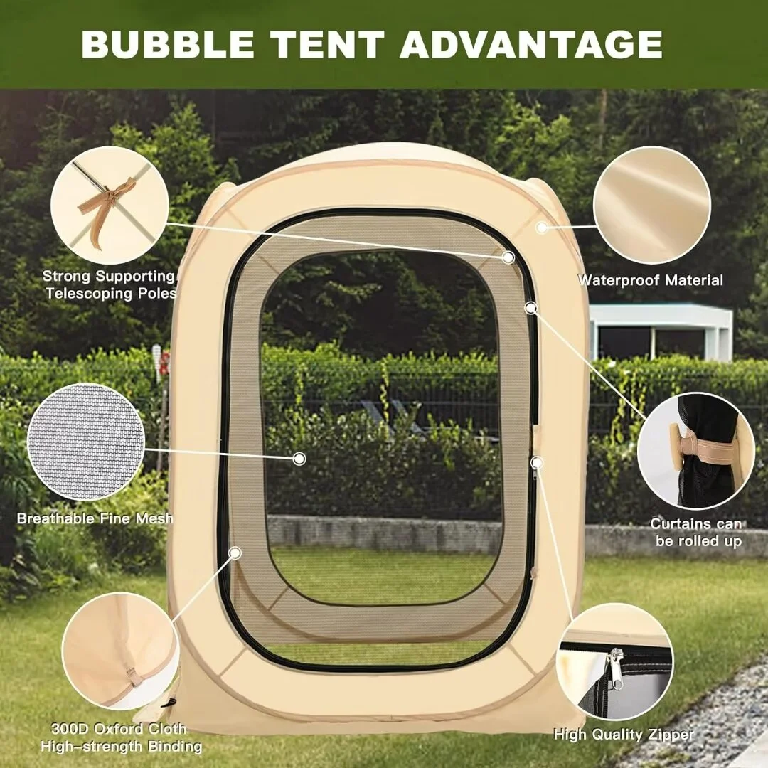 Docred Sports Tent, Weather Pop Up Shelter Bubble Tent clear tent Up to 3 People - Womvr