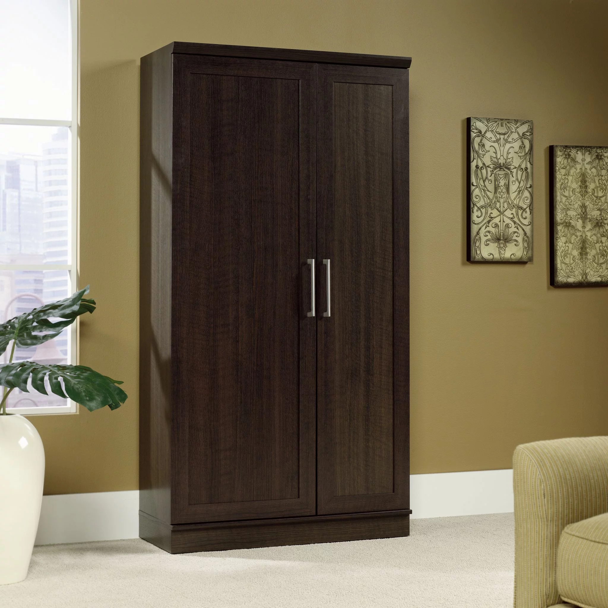 Sauder HomePlus Storage Cabinet, Soft White Finish - Womvr