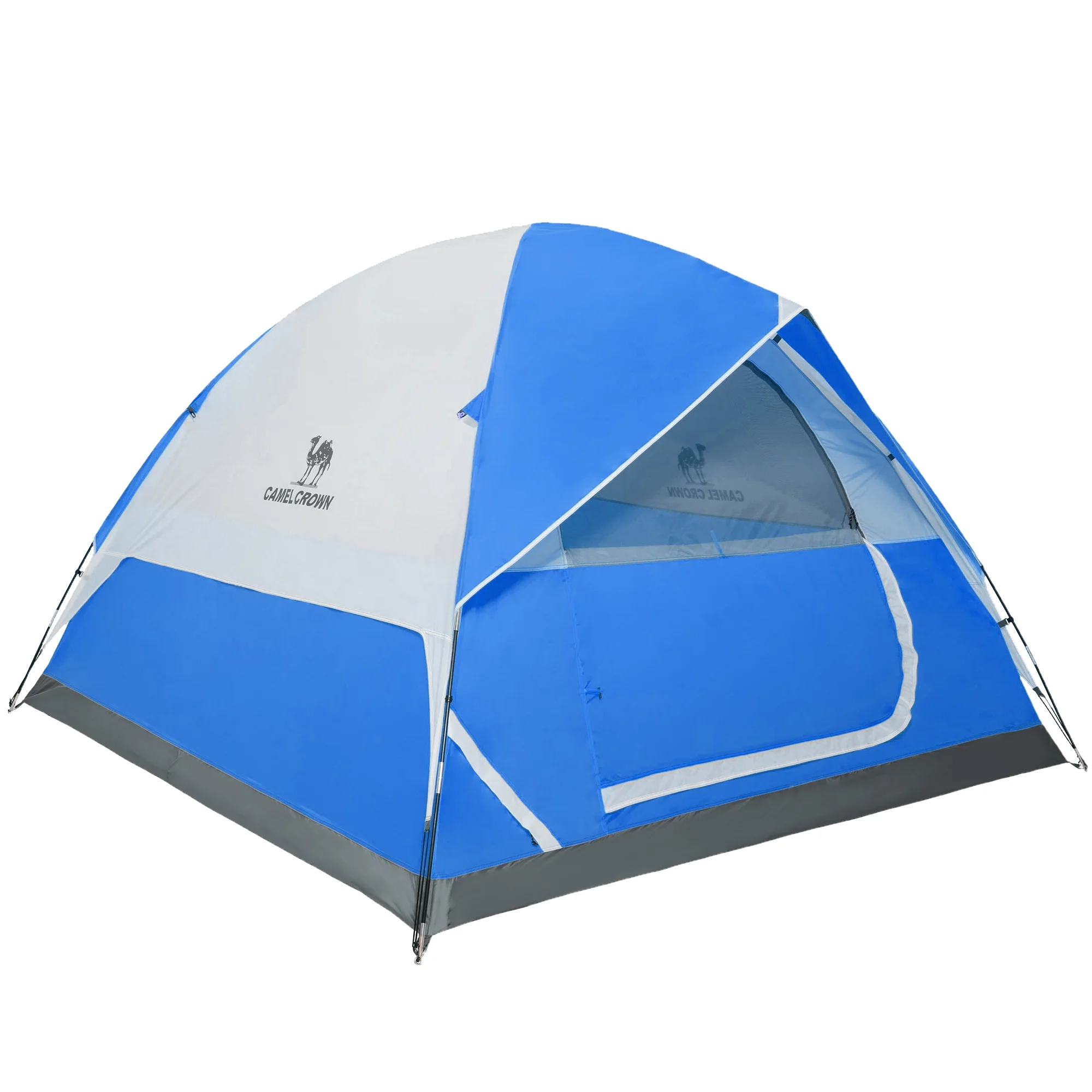 Camel Crown 3-4 Person Camping Tent Waterproof Lightweight Backpacking Tent for Camping Outdoor Dome Tent Windproof Emergency Tent Easy Up Family Tents with Carry Bag - Womvr