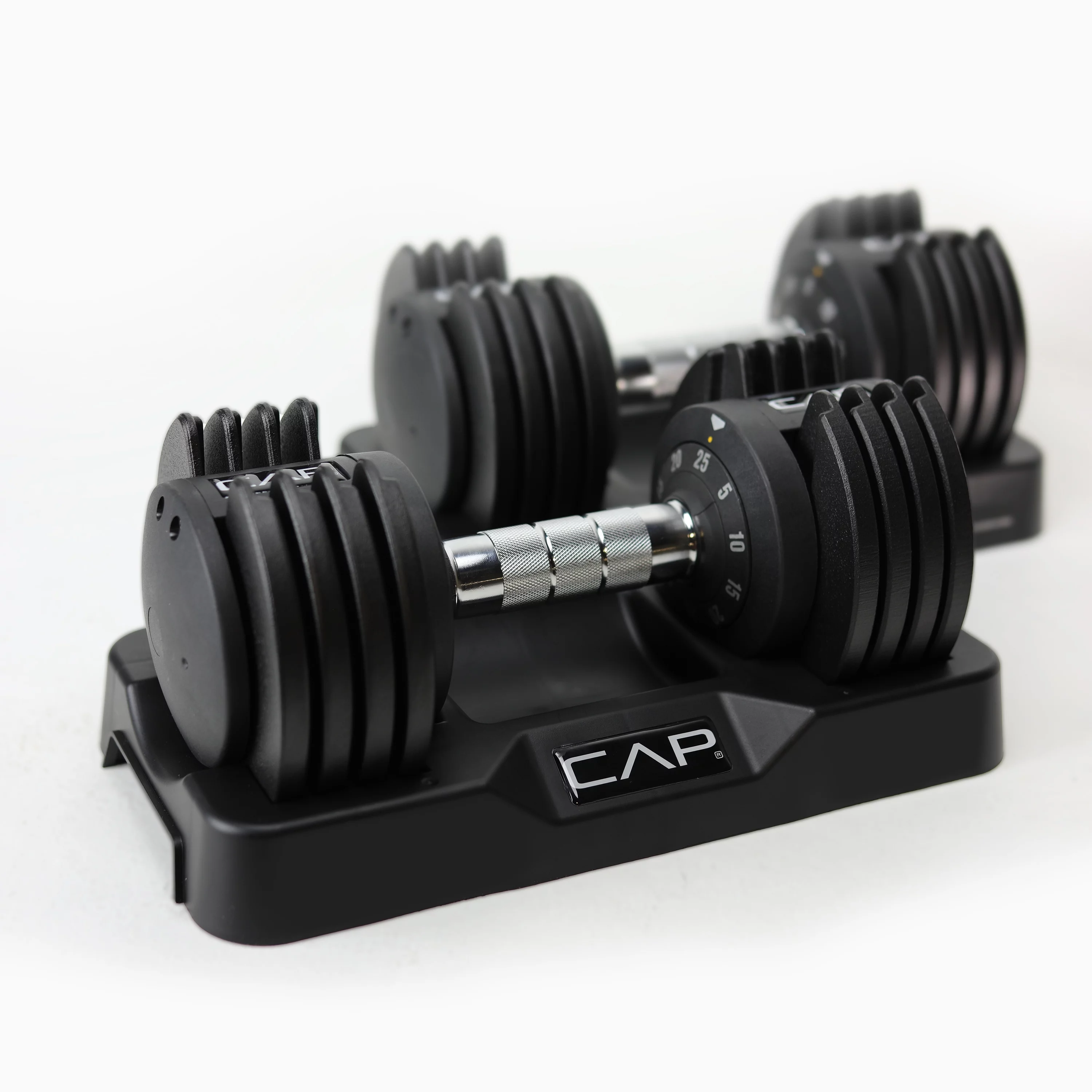 CAP Barbell 25lb. Adjustable Dumbbell, Quick Select 5-25, Single - Womvr