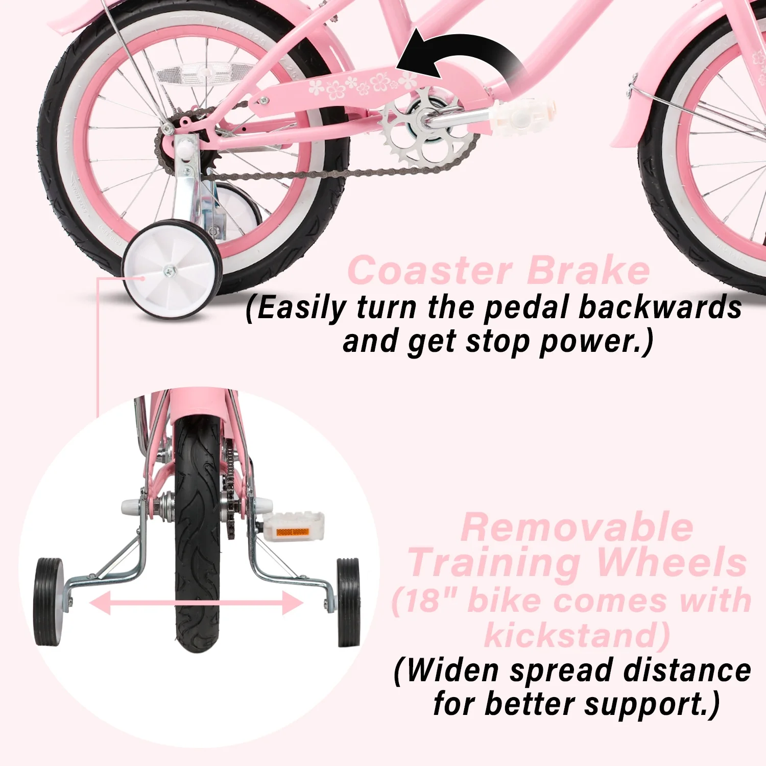 Glerc 16 inch Kids Cruiser Girls Bike for Child 4-7 Years,Mint Green - Womvr