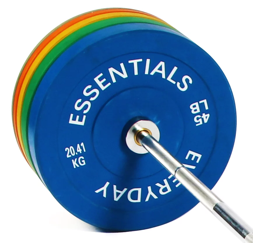 BalanceFrom Olympic Bumper Plate Weight Plate with Steel Hub, Black, 10 lbs Single - Womvr