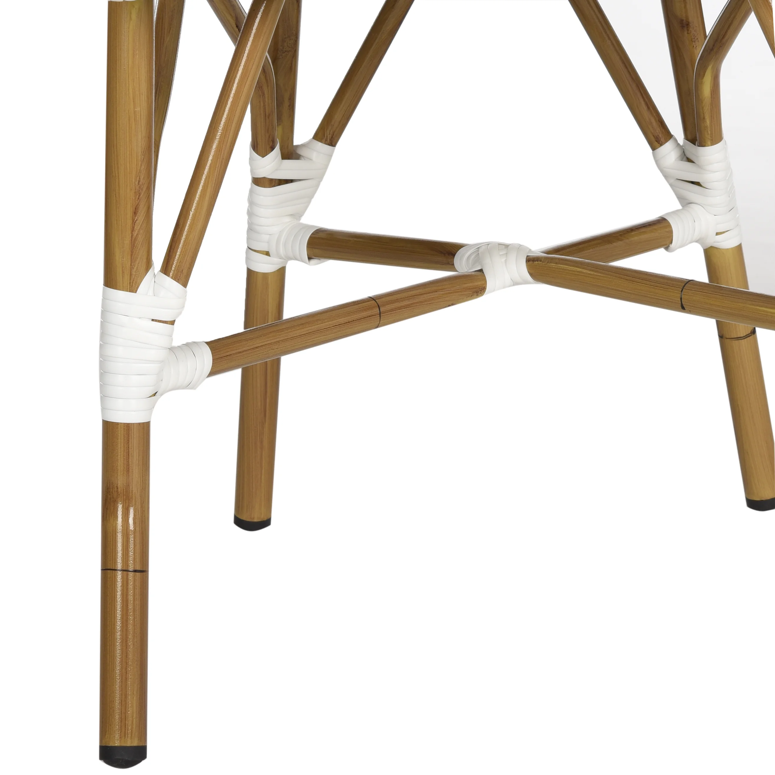 SAFAVIEH Salcha Outdoor French Bistro Side Chair, Blue/White, Set of 2 - Womvr