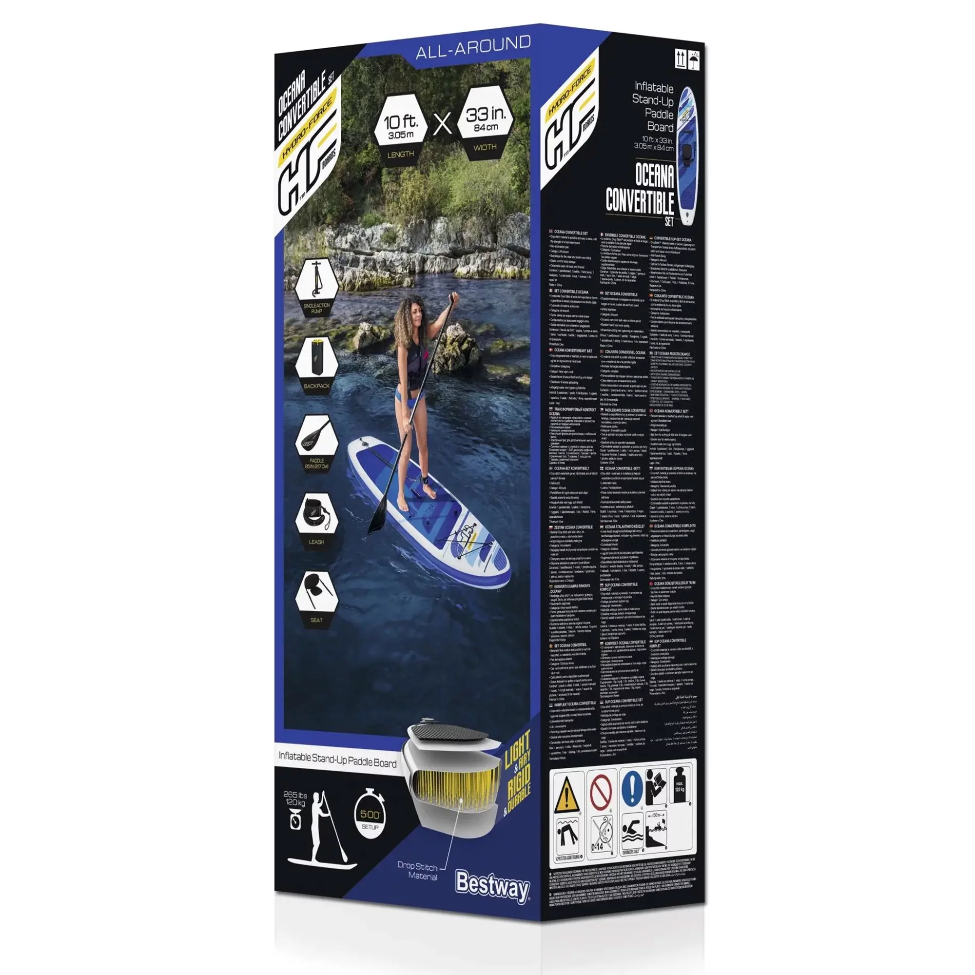 Bestway Hydro-Force Oceana Inflatable Stand-Up Paddle Board and Kayak Set - Womvr