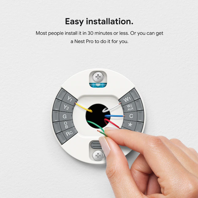 Google Nest Learning Smart Thermostat with WiFi Compatibility (3rd Generation) - Stainless Steel - Womvr