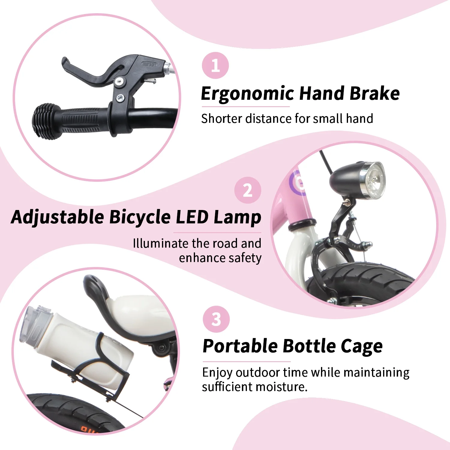 Glerc 12 inch Toddler and Kids Bike for 2-4 Years Old Boys & Girls, White - Womvr