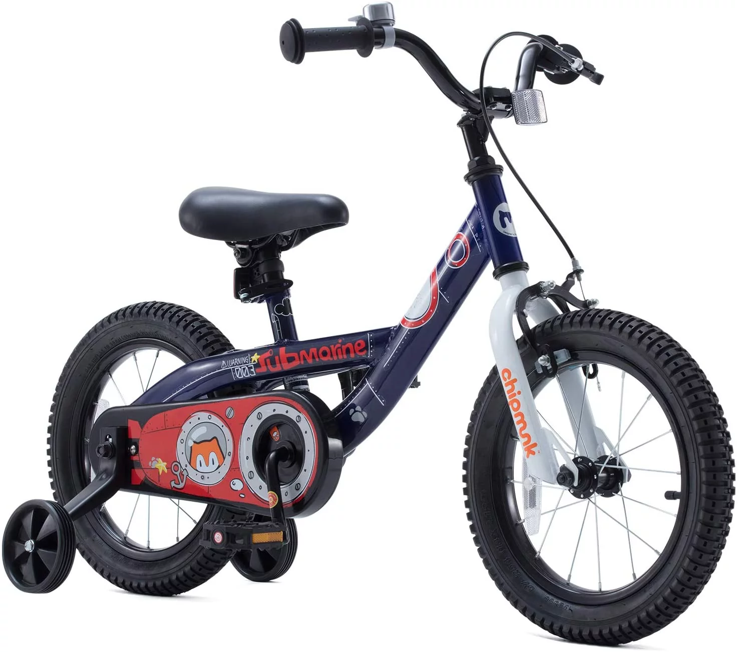 Royalbaby Chipmunk Boys Girls and Kid's Submarine Steel 18 In Bike with kickstand Blue - Womvr