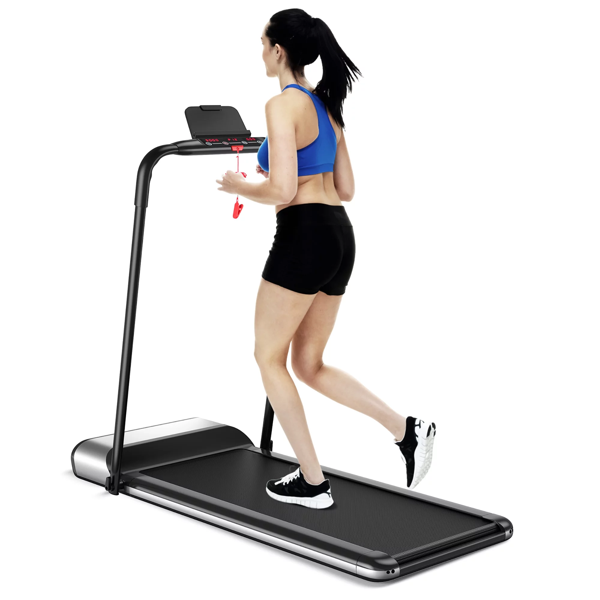 Costway Installation-Free Ultra-Thin Folding Treadmill Exercise Fitness Machine w/5-Layer - Womvr