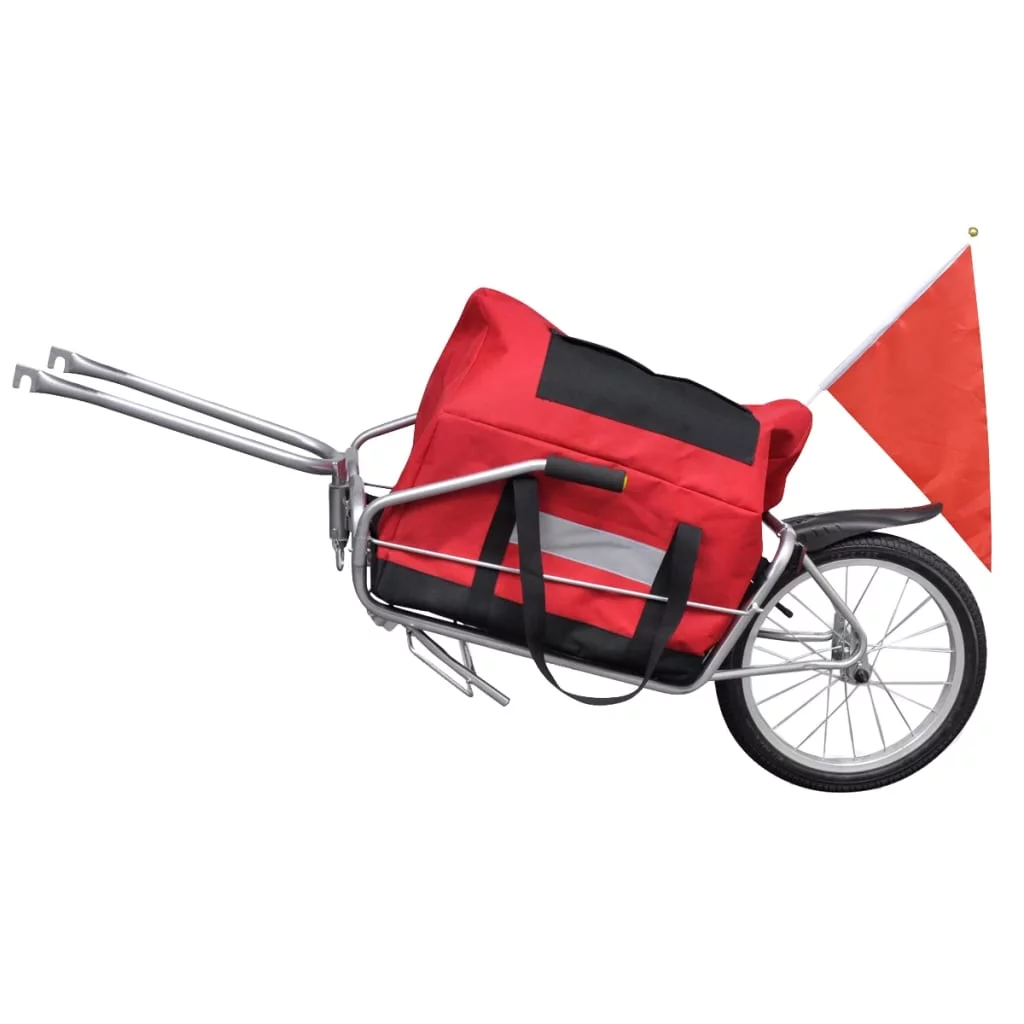 vidaXL Bicycle Cargo Trailer One-wheel with Storage Bag - Womvr