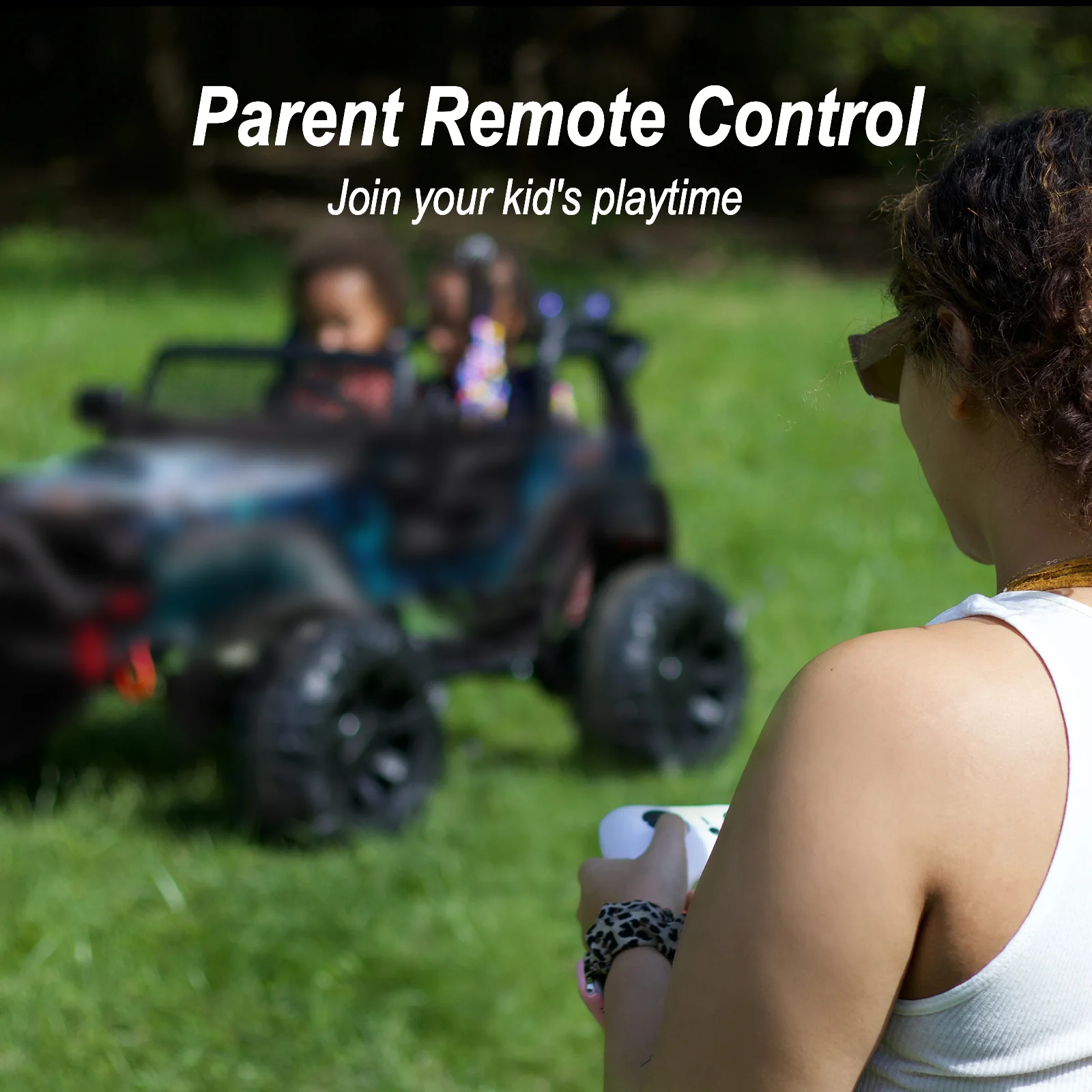 Hikiddo 24V Kids Ride on Truck, 2 Seater Powered Ride on Toy Car with Remote - Womvr