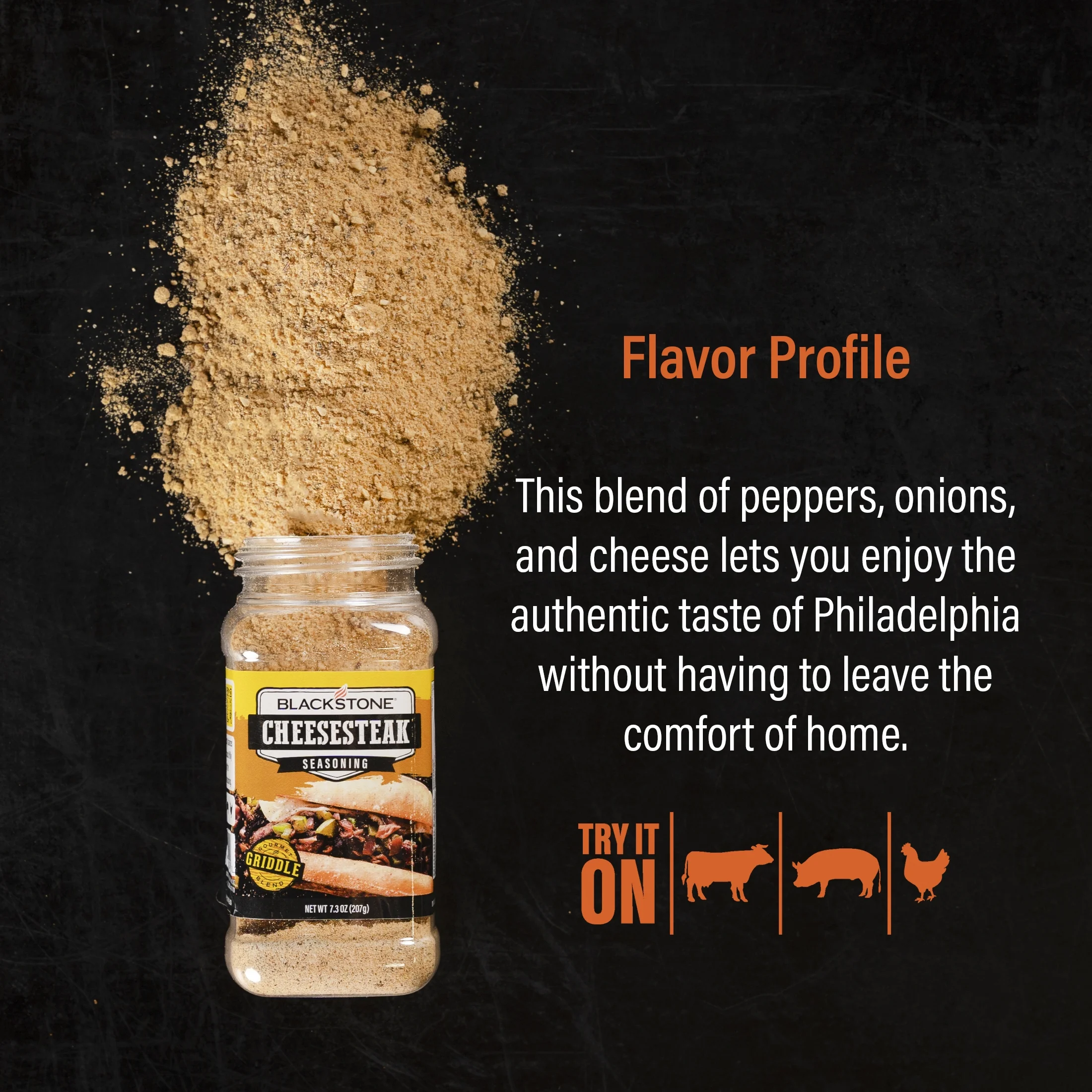 Blackstone Cheesesteak Seasoning, 7.3 oz - Gluten-Free - Womvr