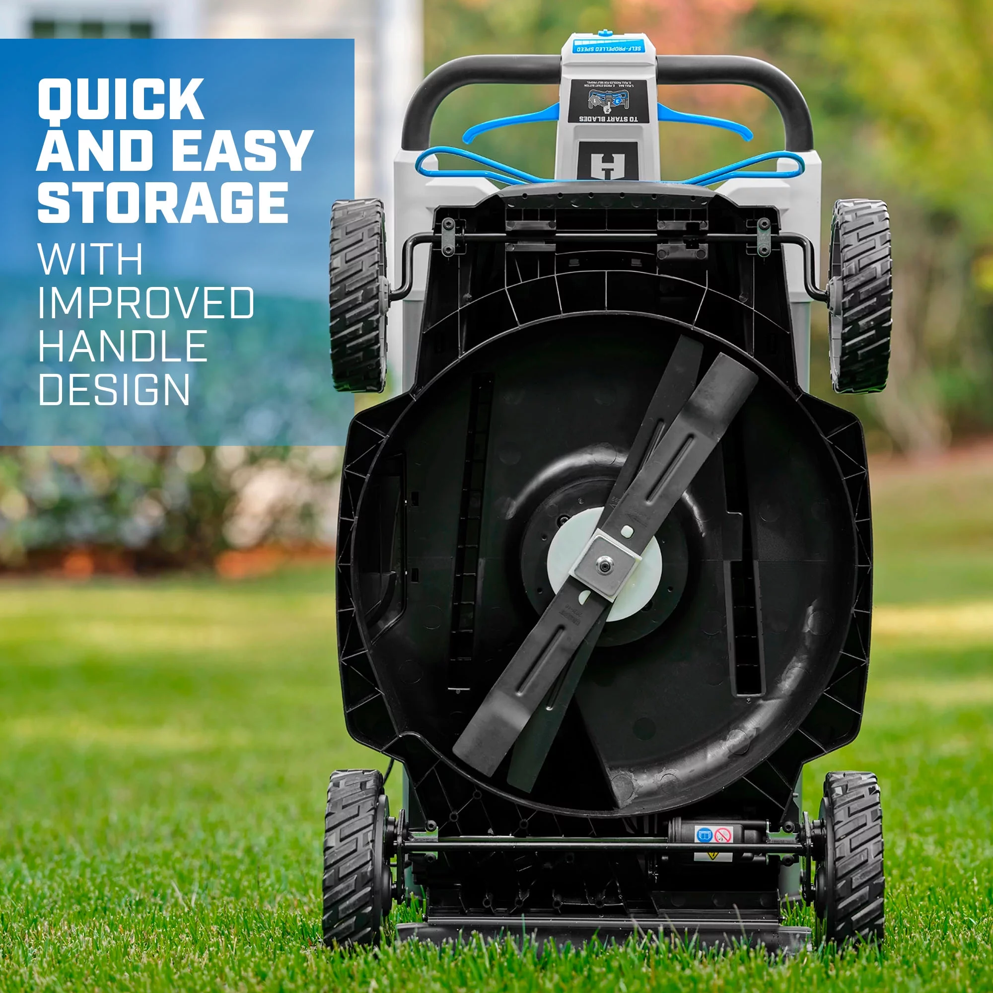 HART 40-Volt 20-inch SUPERCHARGE Dual Blade Self-Propelled Mower Kit, (1) 8.0Ah Lithium-Ion Battery - Womvr