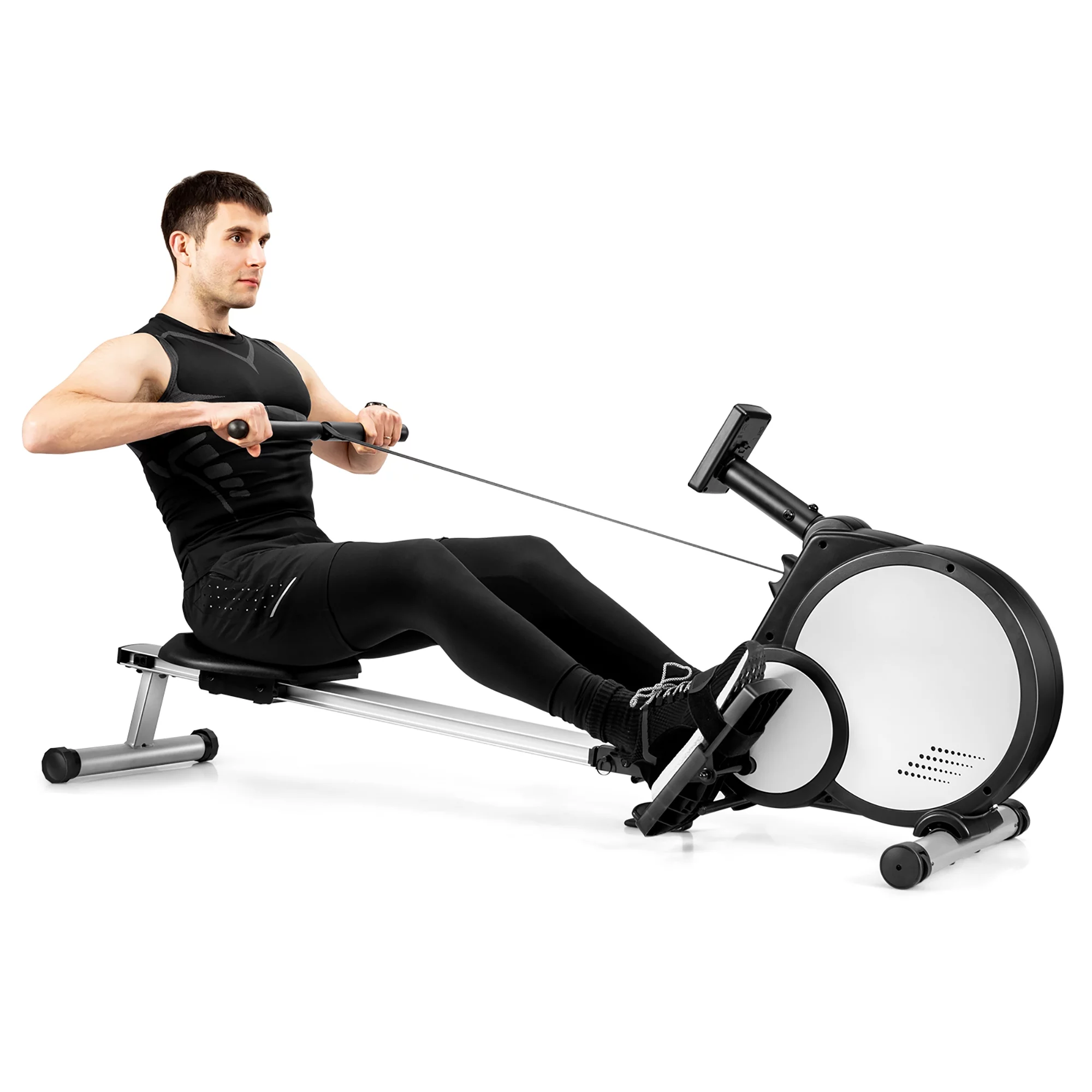 Costway Magnetic Rowing Machine Foldable Exercise Rower w/LCD Monitor for Home Gym - Womvr