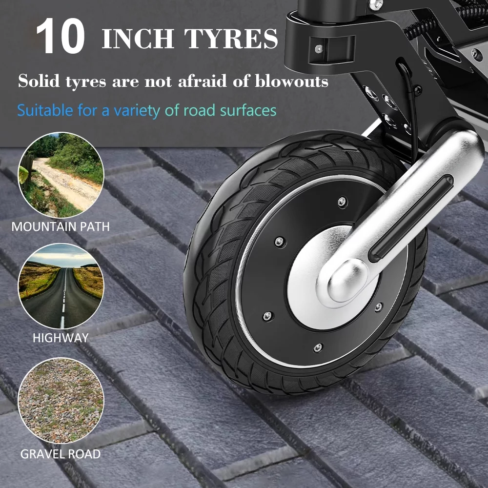 Electric Scooter 28 mph & 25 Miles 700W Kick Scooter, 10