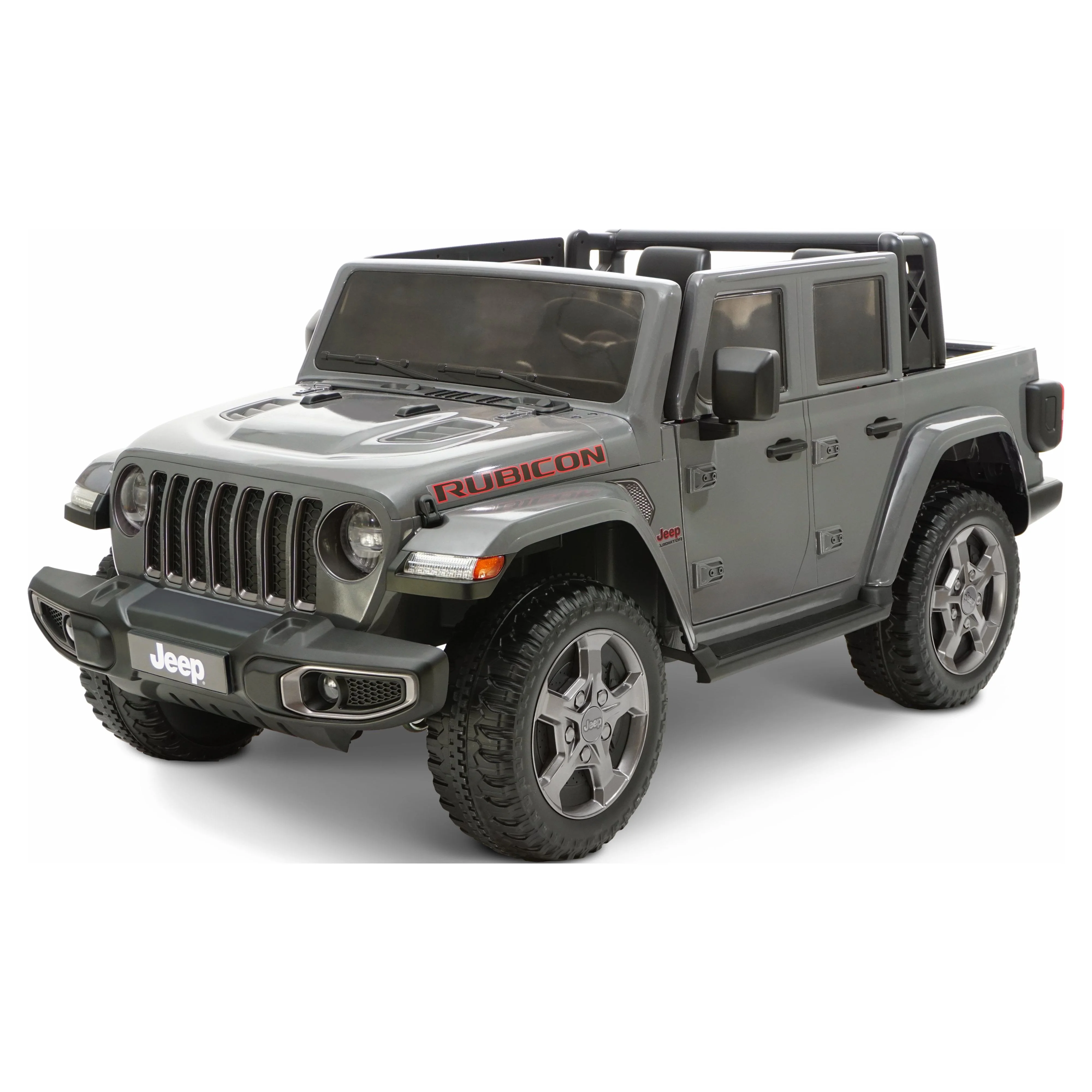 12V Jeep Gladiator Battery Powered Ride-on by Hyper Toys, Grey, for a Child Ages 3-8 - Womvr