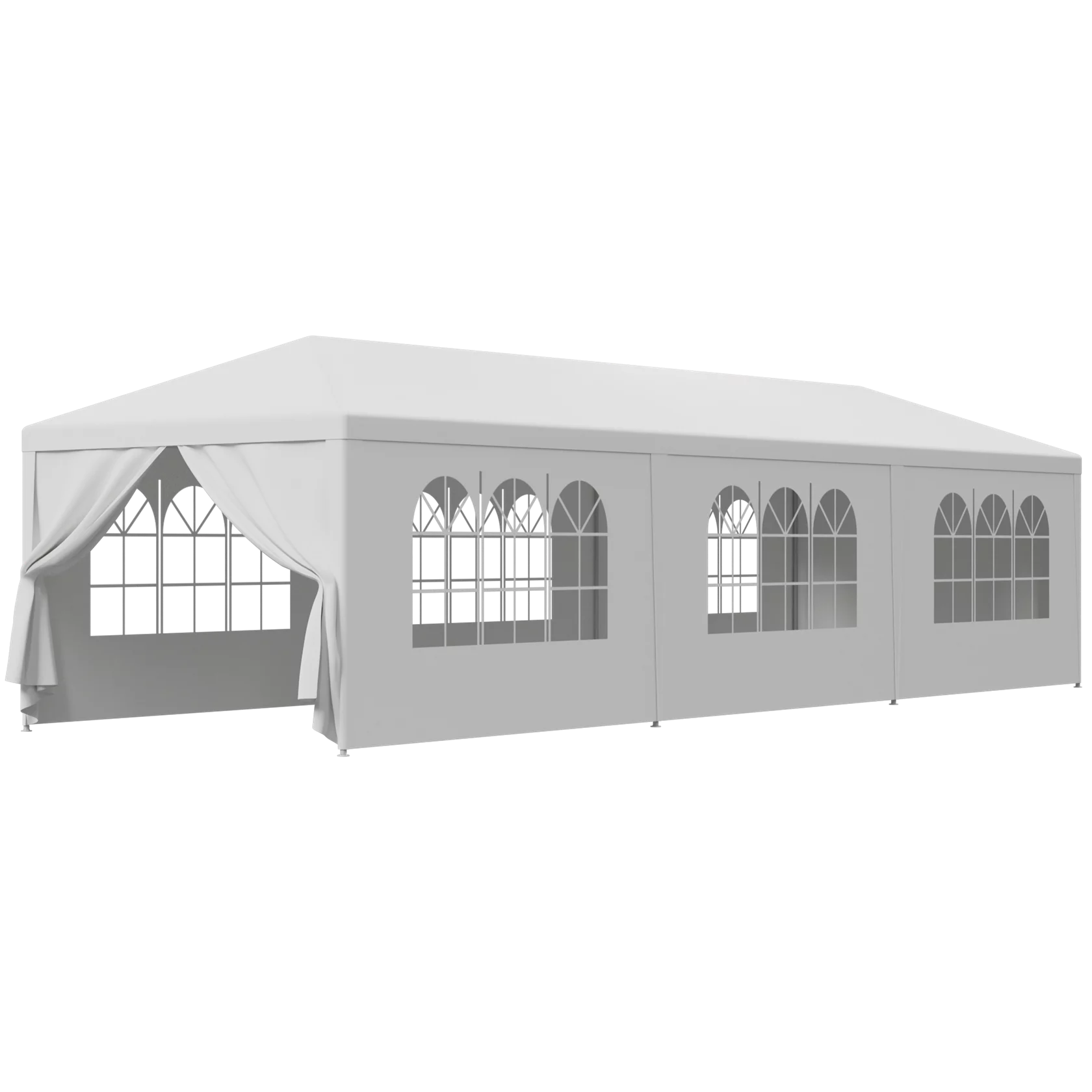 ZenSports 10'x30' Outdoor Party Tent Gazebo Wedding Canopy Tent, White - Womvr