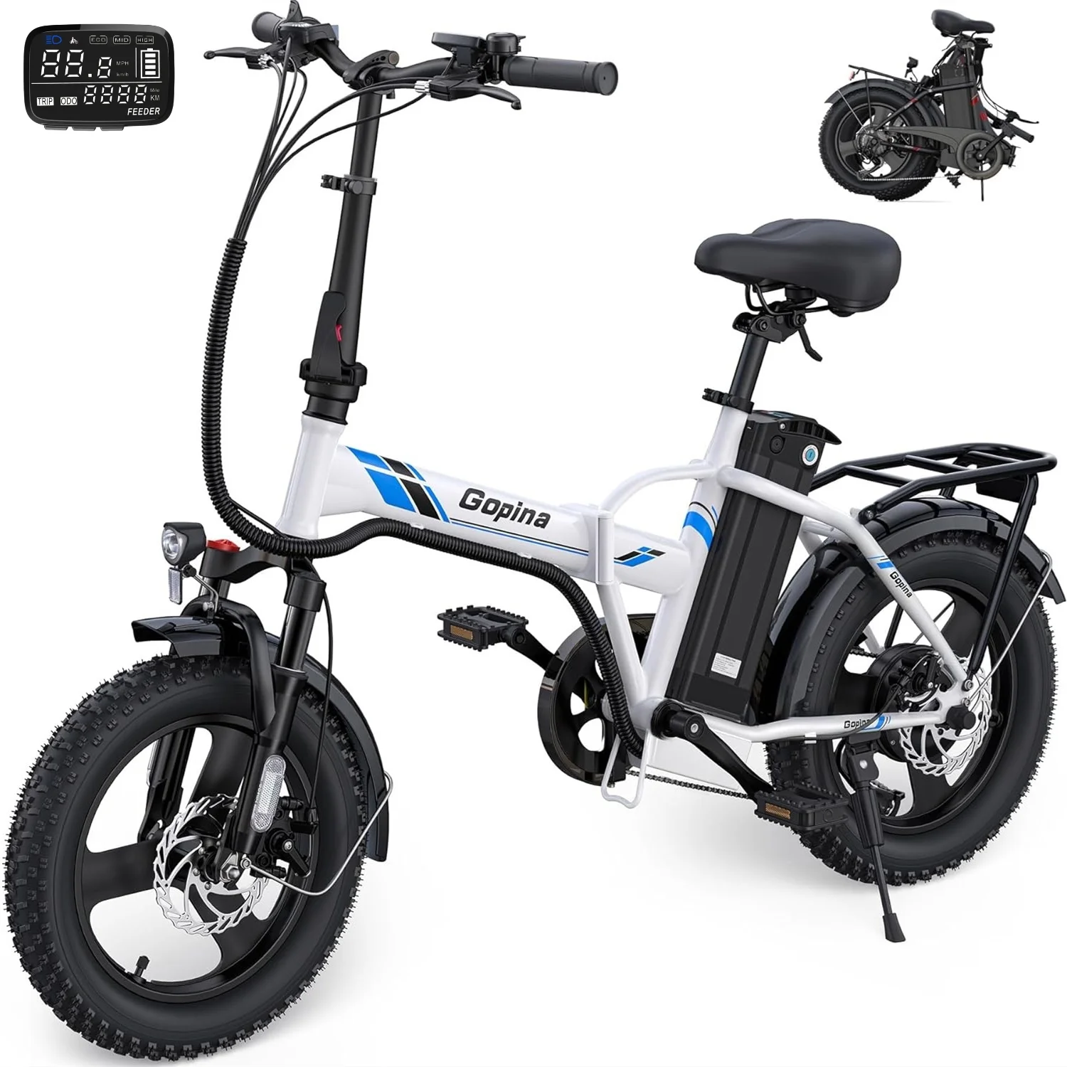 Vivi Electric Bike for Adults 350W Folding Electric Bike 16